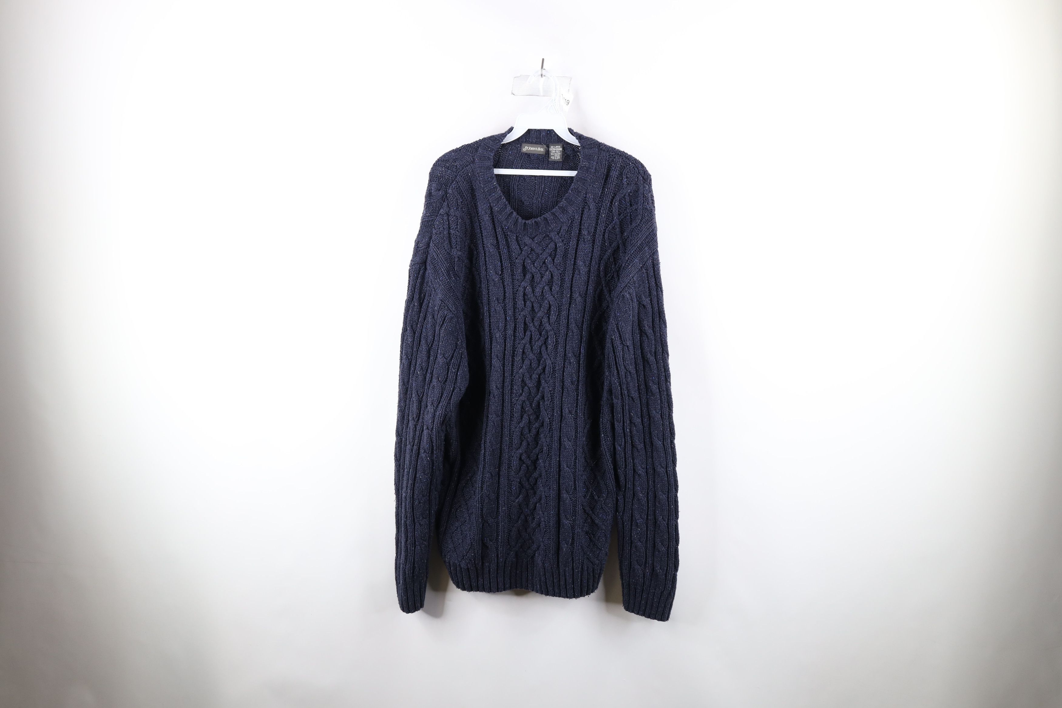 Vintage Vintage 90s Streetwear Chunky Cable Knit Fisherman Sweater Size US XXL / EU 58 / 5 - 1 Thumbnail