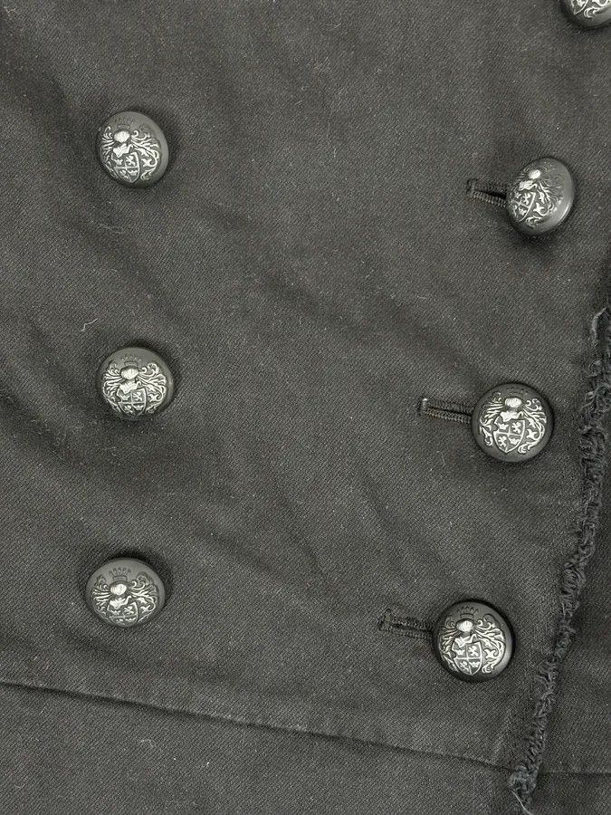 Balmain Pierre Balmain Black Double-Breasted Officer Napoleon Jacket Size US S / EU 44-46 / 1 - 8 Thumbnail