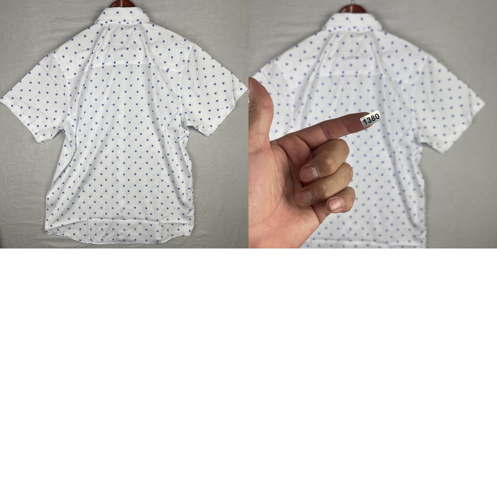 Vintage Dixxon Shirt Mens Medium White Blue Polkacide D-lite Button Down Short Sleeve Polka Dot Casual Workwear Button-Down Mens Size US M / EU 48-50 / 2 - 9 Thumbnail