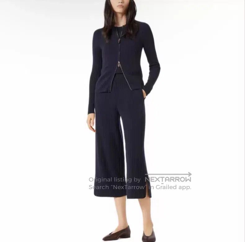 Loro Piana Loro Piana Navy Baby Cashmere Knit Cuffed Pants Size 25" / US 0 / IT 36 - 9 Thumbnail