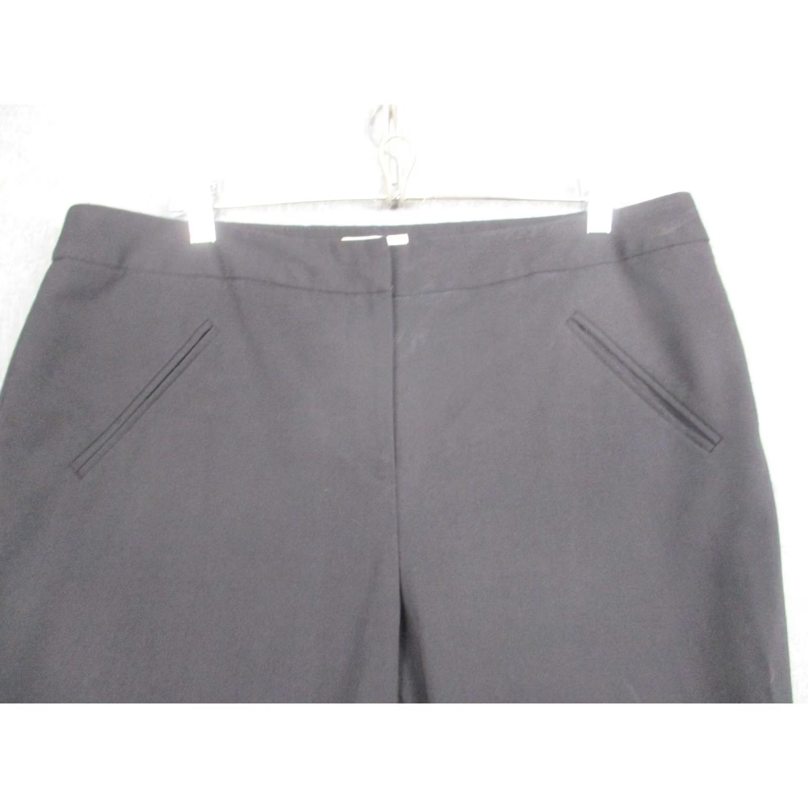 Vintage Tahari Arthur S. Levine Pants Womens 14 Black Stretch Dress Career Straight Leg Size 36" / US 14 / IT 50 - 2 Thumbnail
