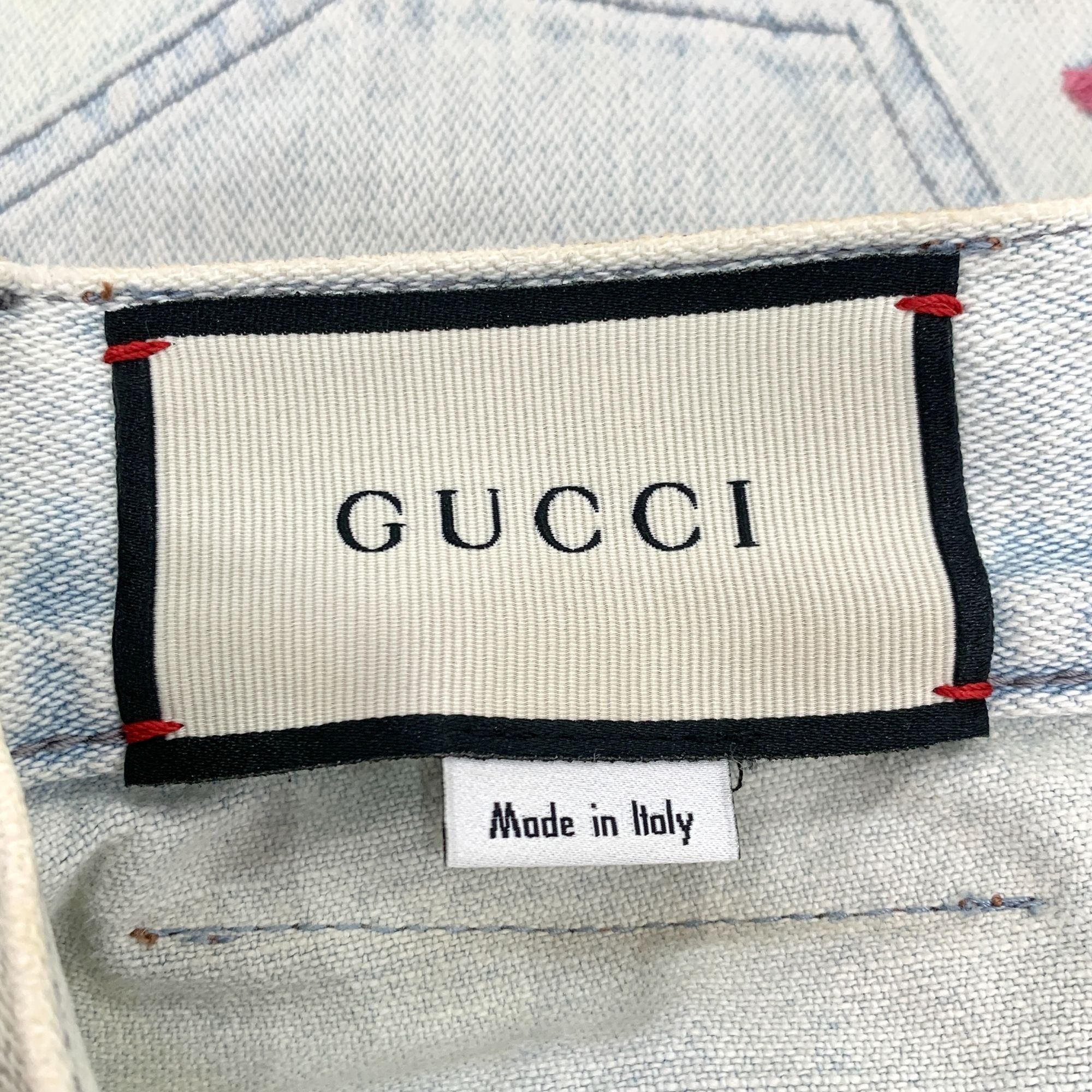 Gucci X9192 Gucci Denim A-Line Skirt With Vibrant Floral Embroider Size 38" / US 16 / IT 52 - 7 Thumbnail