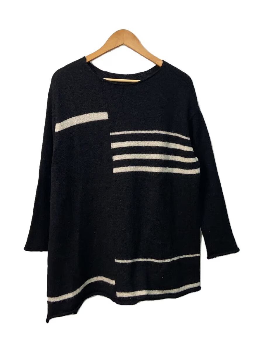 Yohji Yamamoto Asymmetrical Striped Alpaca Wool Knit Sweater Size US M / EU 48-50 / 2 - 1 Thumbnail