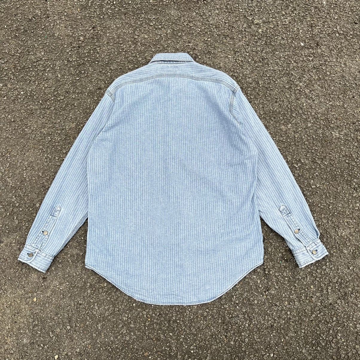 RRL Ralph Lauren RARE‼️ Vintage 90s RRL HBT Denim Workshirt Western Workwear Size US M / EU 48-50 / 2 - 11 Thumbnail