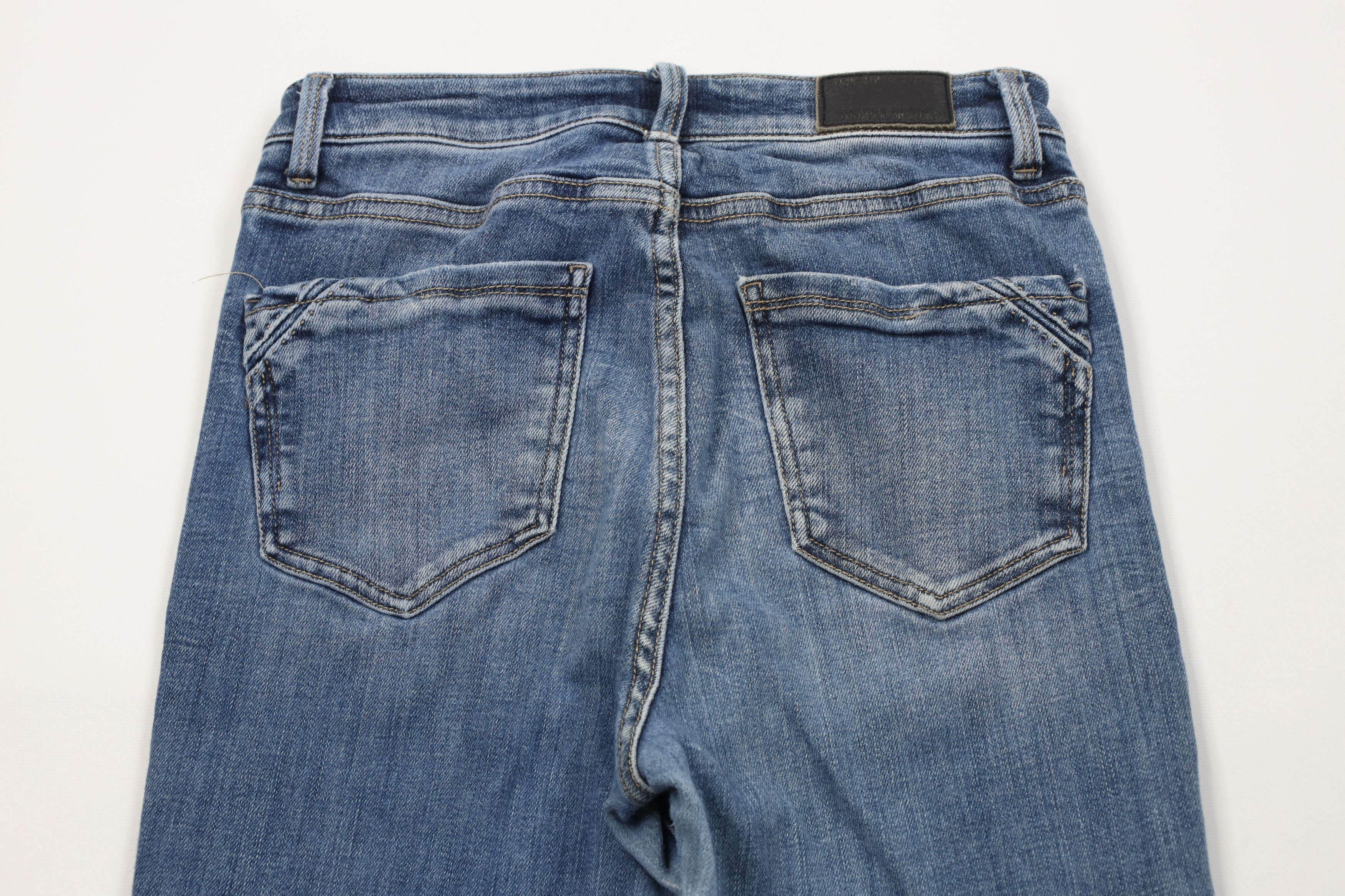 Vintage Vintage Y2K Buckle Black Fit Flared Wide Leg Jeans AS IS Size 26" / US 2 / IT 38 - 11 Thumbnail