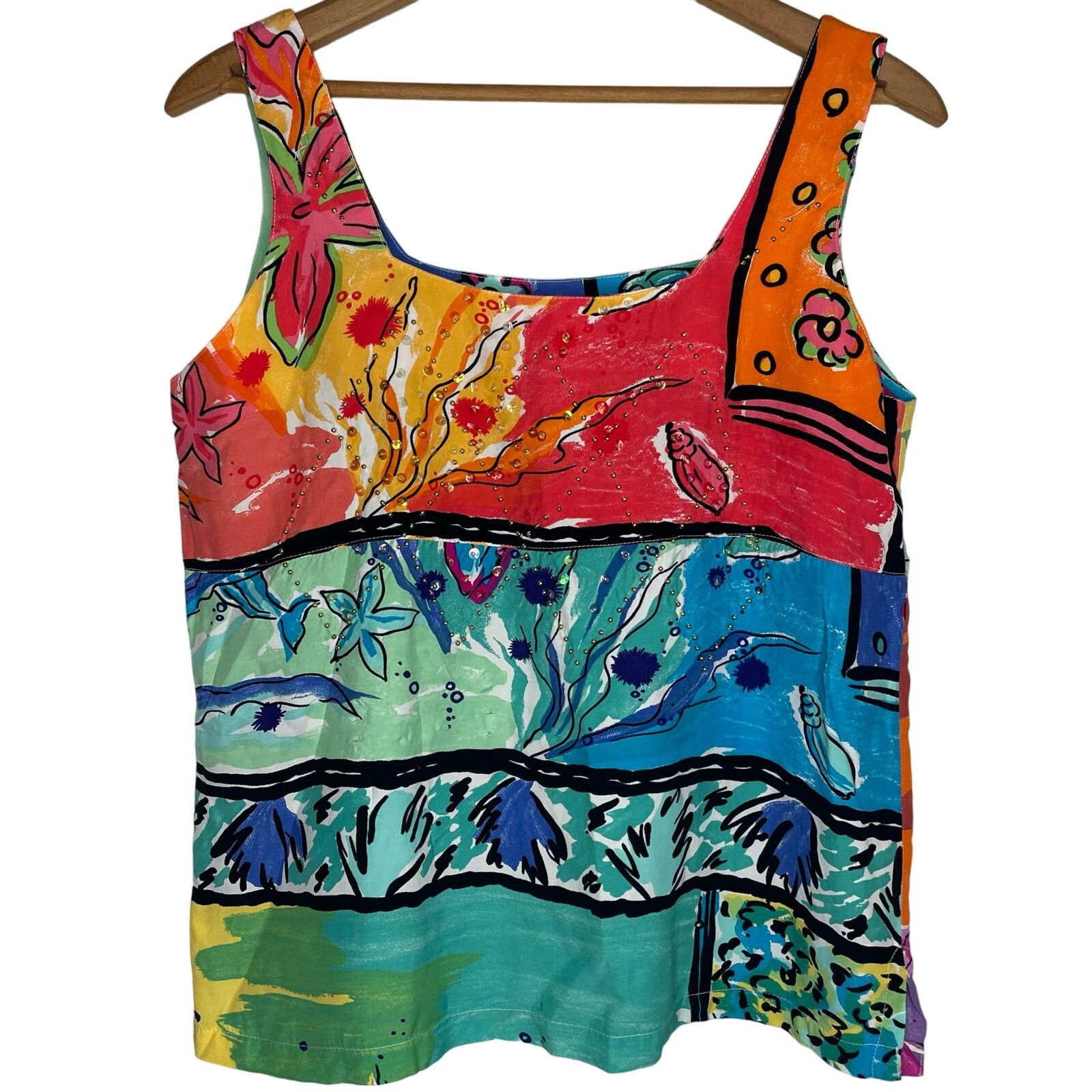 Vintage Vintage Surya Beaded Tank Blouse Size Small Size S / US 4 / IT 40 - 4 Thumbnail