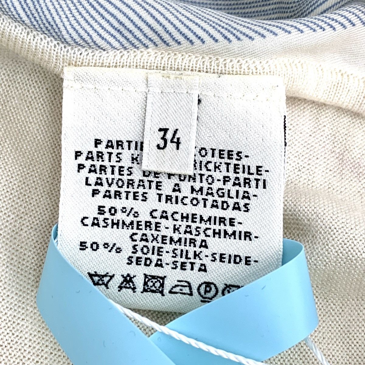 Hermes Hermes Beige Silk Cashmere Long Sleeve Knitwear K26WX Size XS / US 0-2 / IT 36-38 - 6 Thumbnail