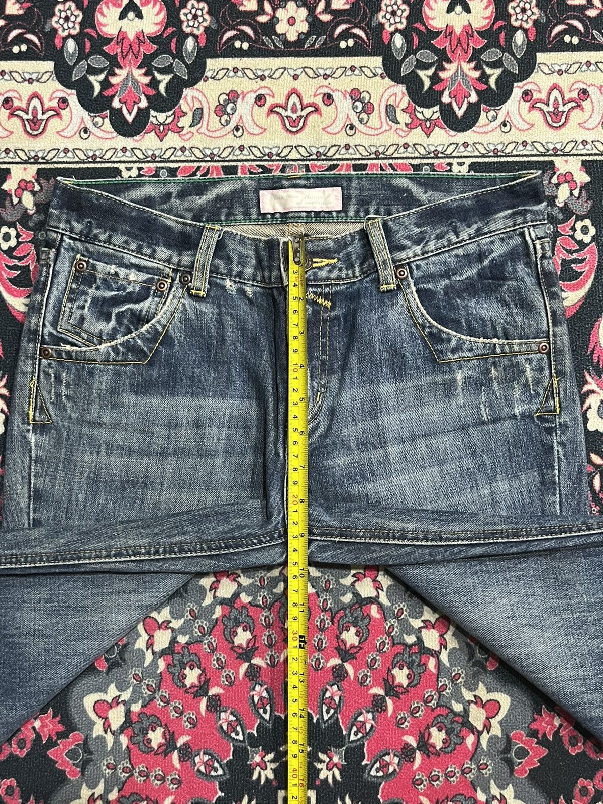 Japanese Brand Vintage Japanese Brand Blue Washed Distressed Flare Jeans Size US 30 / EU 46 - 11 Thumbnail