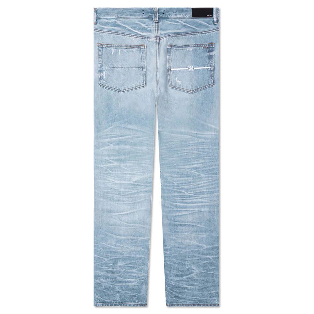 Amiri o1mle0725 Straight Fit Aloha Patch Jeans in Blue Size US 34 / EU 50 - 2 Thumbnail