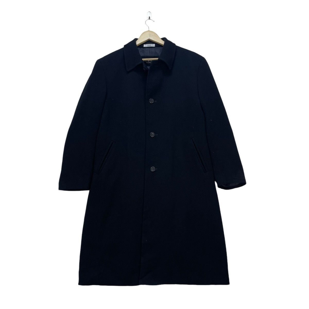 Autumn Cashmere × Y's for Men × Yohji Yamamoto 💥Vintage Yohji Yamamoto Sacsny Homme Long Coat Jacket Size US M / EU 48-50 / 2 - 2 Thumbnail