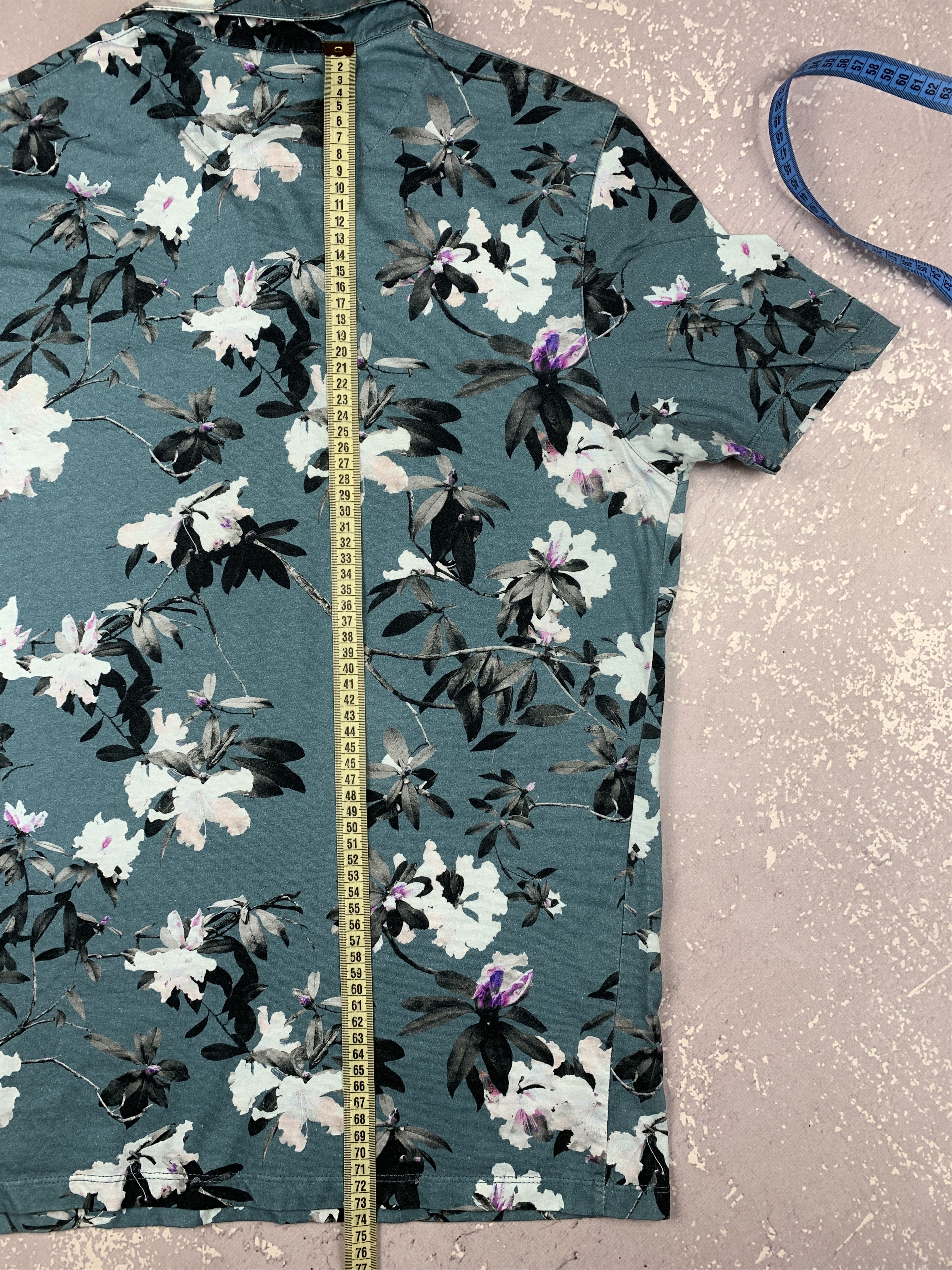 Ted Baker Ted Baker Hawaiian Paisley Floral Polo T Shirt Size US L / EU 52-54 / 3 - 8 Thumbnail
