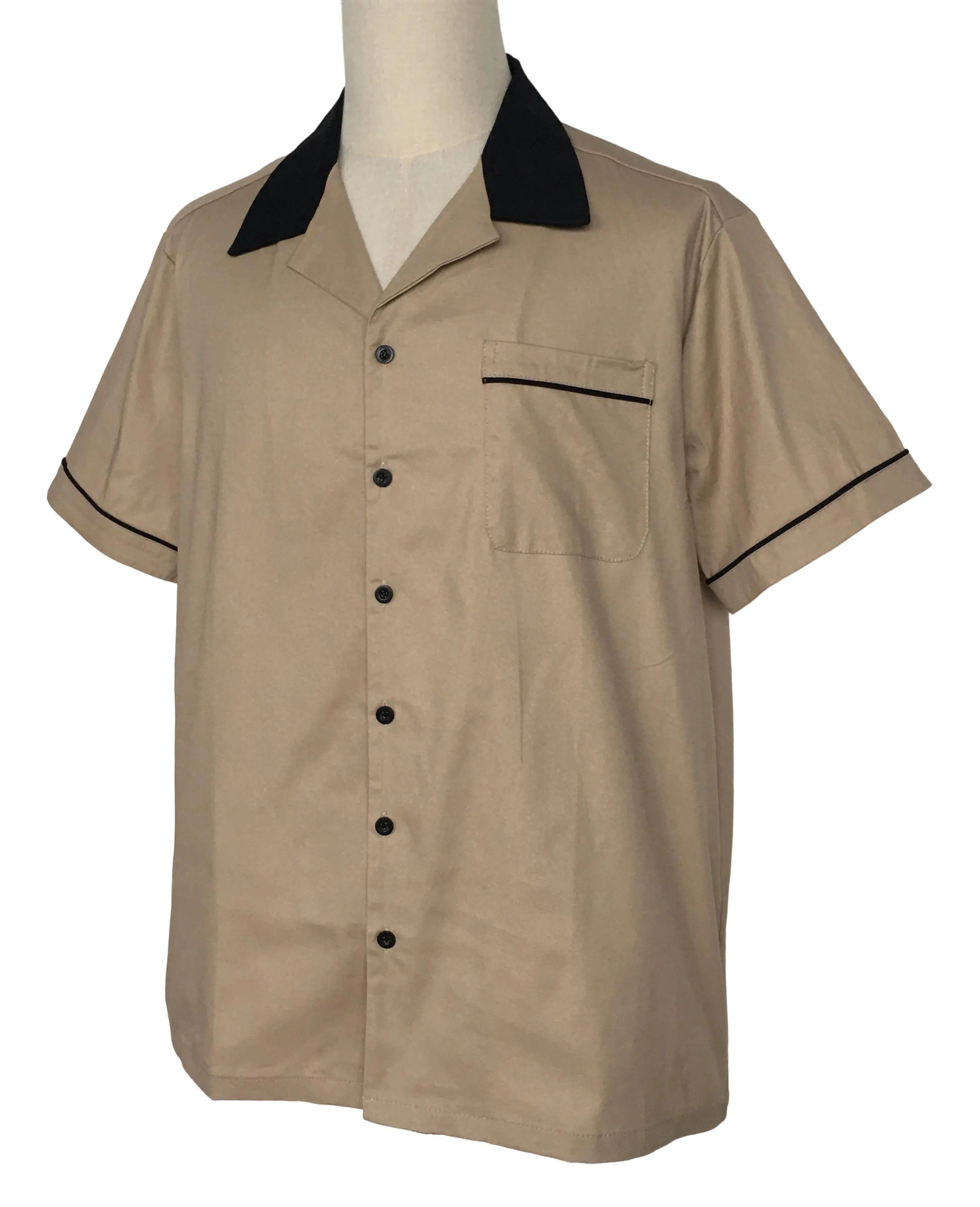 Other Brown-Short Sleeve Bowling Shirts Pocket Casual Clothing Size US XXL / EU 58 / 5 - 3 Thumbnail