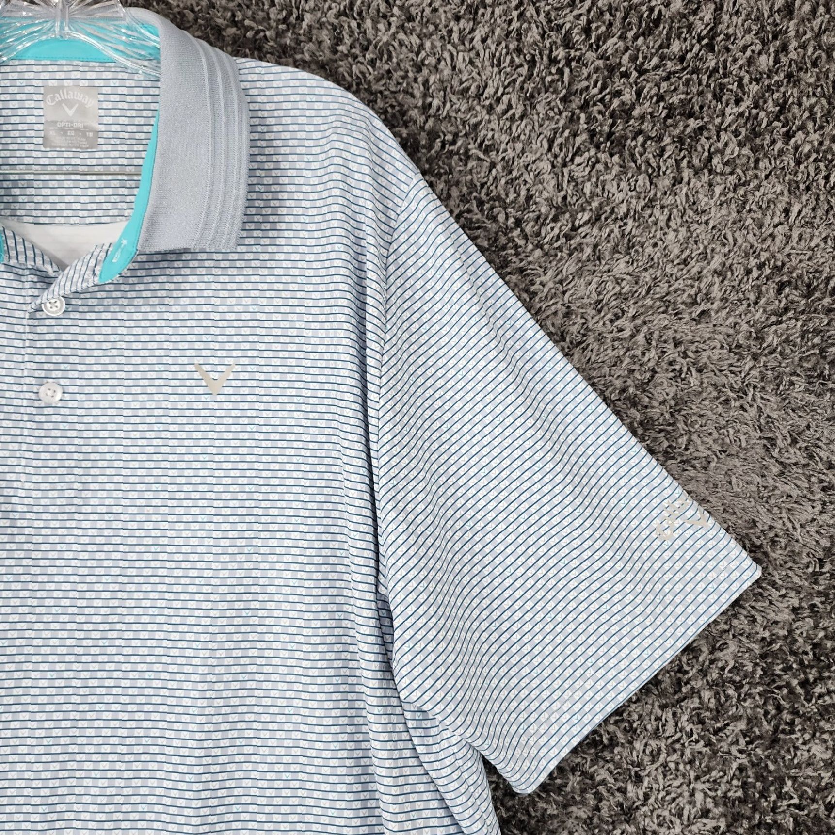 Callaway Callaway Golf Polo Shirt Opti-Dri Short Sleeve XL Gray Mens Size US XL / EU 56 / 4 - 2 Thumbnail