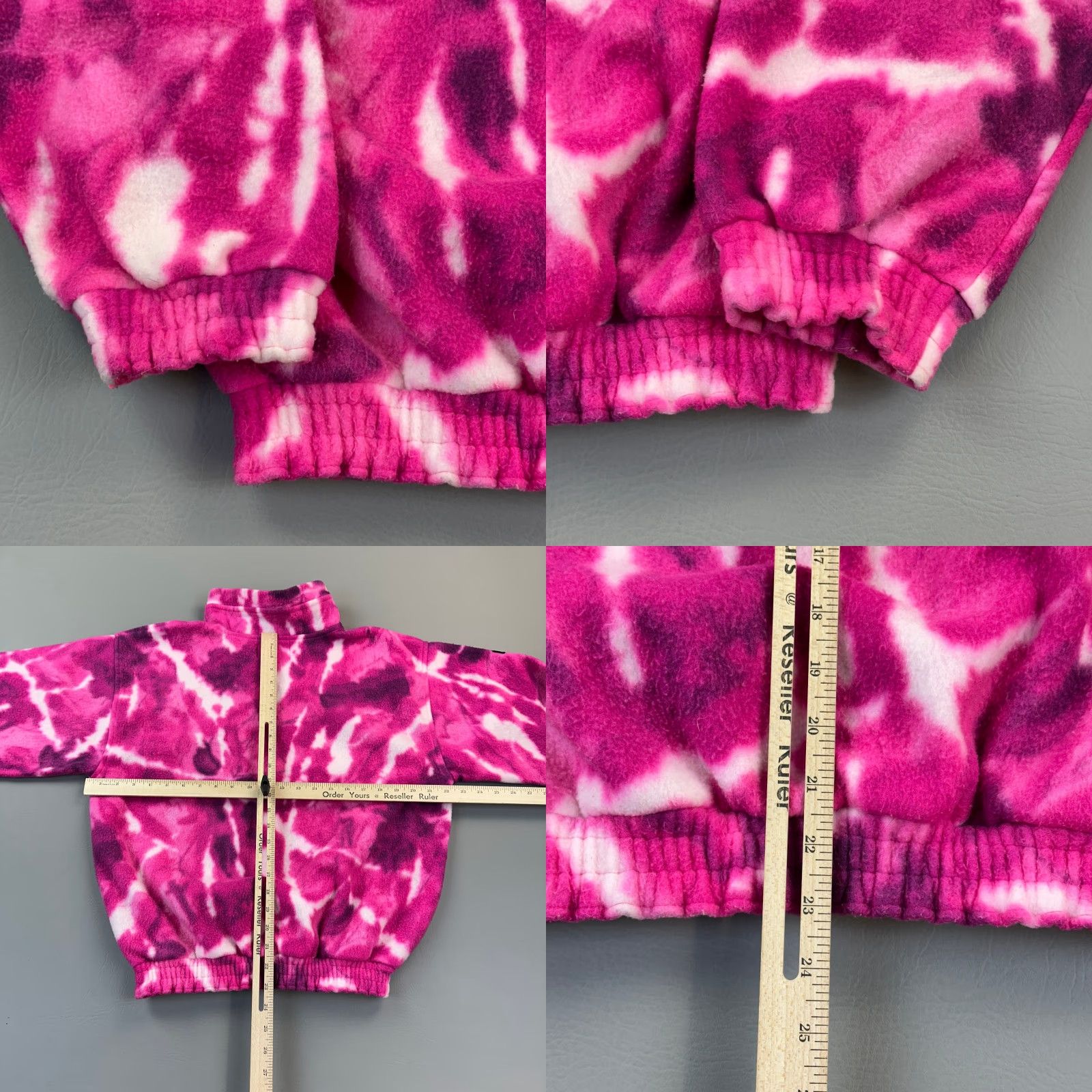 Pinko VINTAGE Descente Jacket Women's M Pink Tie Dye Fleece 1/4 Zip Pullover 90s Size M / US 6-8 / IT 42-44 - 9 Thumbnail