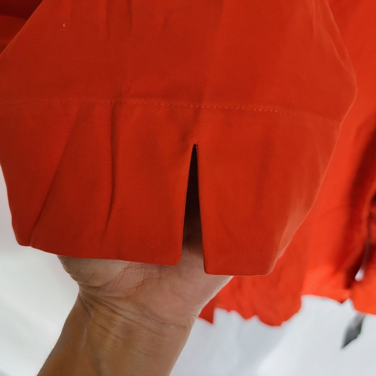 Other Y2K Gauva Red Orange 100% Silk Button-Up Shirt Size 18 Size XXL / US 16-18 / IT 52-54 - 8 Thumbnail