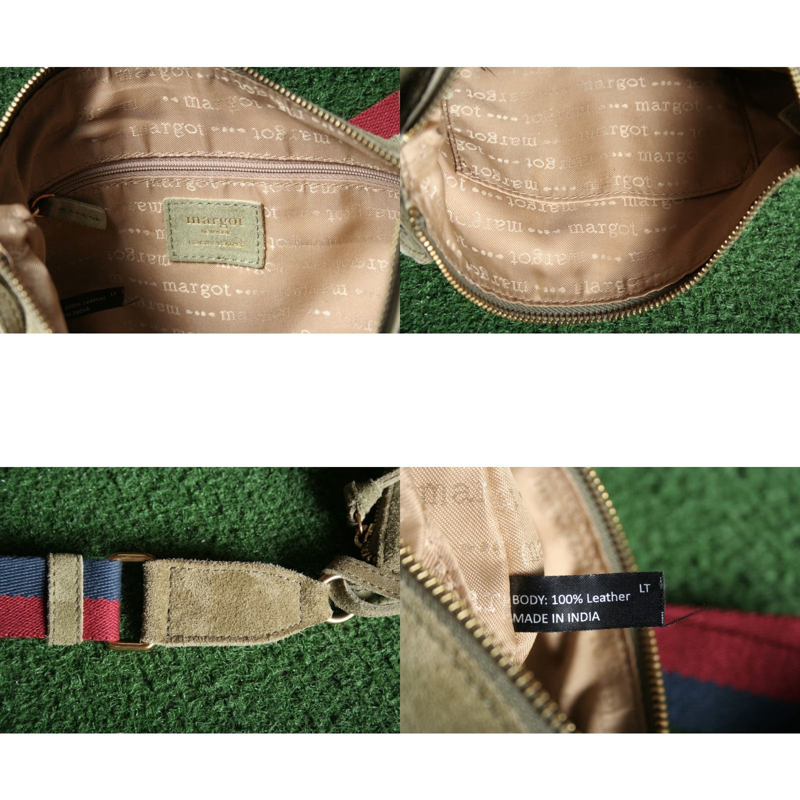 Olive MARGOT Remy Olive Green Suede Adjustable Crossbody Shoulder Hobo Bag Purse Purse Size ONE SIZE - 8 Thumbnail