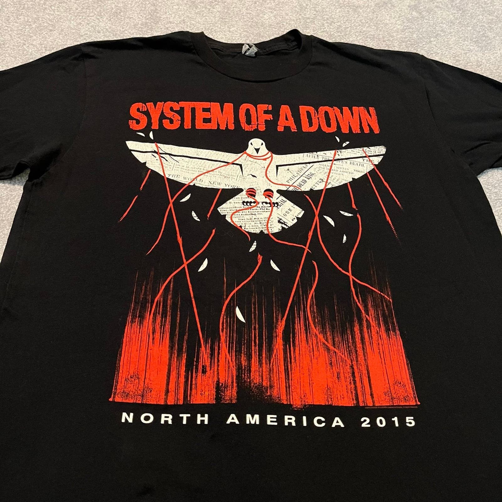 Band Tees × Vintage Vintage 2015 System of a Down North American Tour Eagle Tee Size US L / EU 52-54 / 3 - 3 Thumbnail