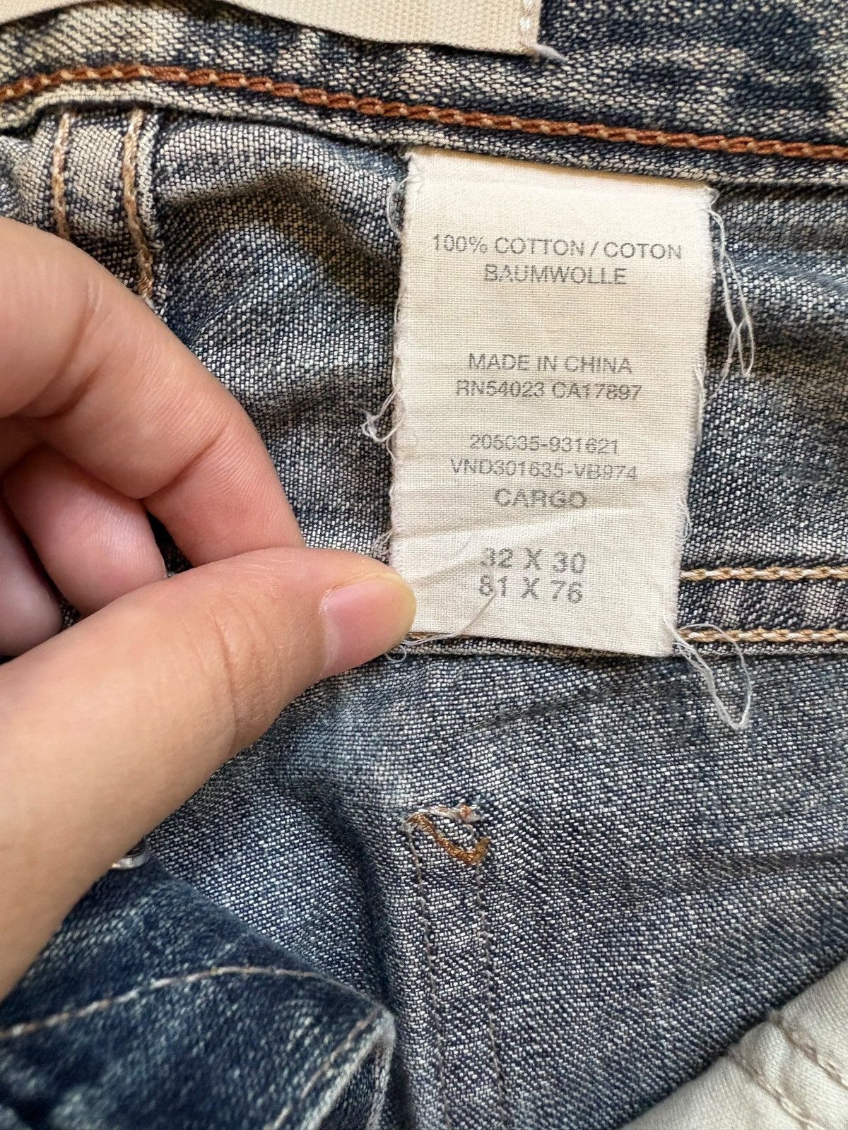 Gap Vintage Gap Cargo Button Fly Faded Wash Loose Jeans Size US 32 / EU 48 - 9 Thumbnail