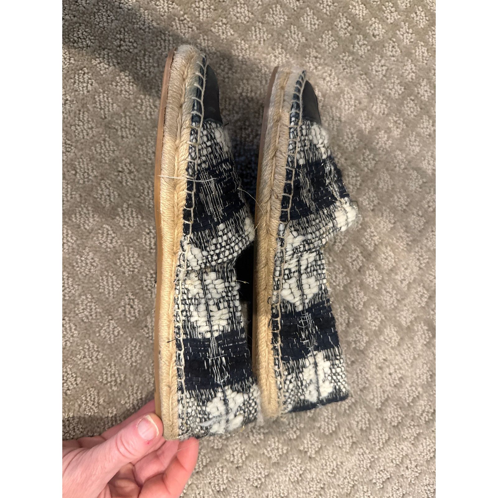 Tory Burch Tory Burch Women's Woven Stripe Cap Toe Espadrille Flats,7.5 Size US 7.5 / IT 37.5 - 9 Thumbnail