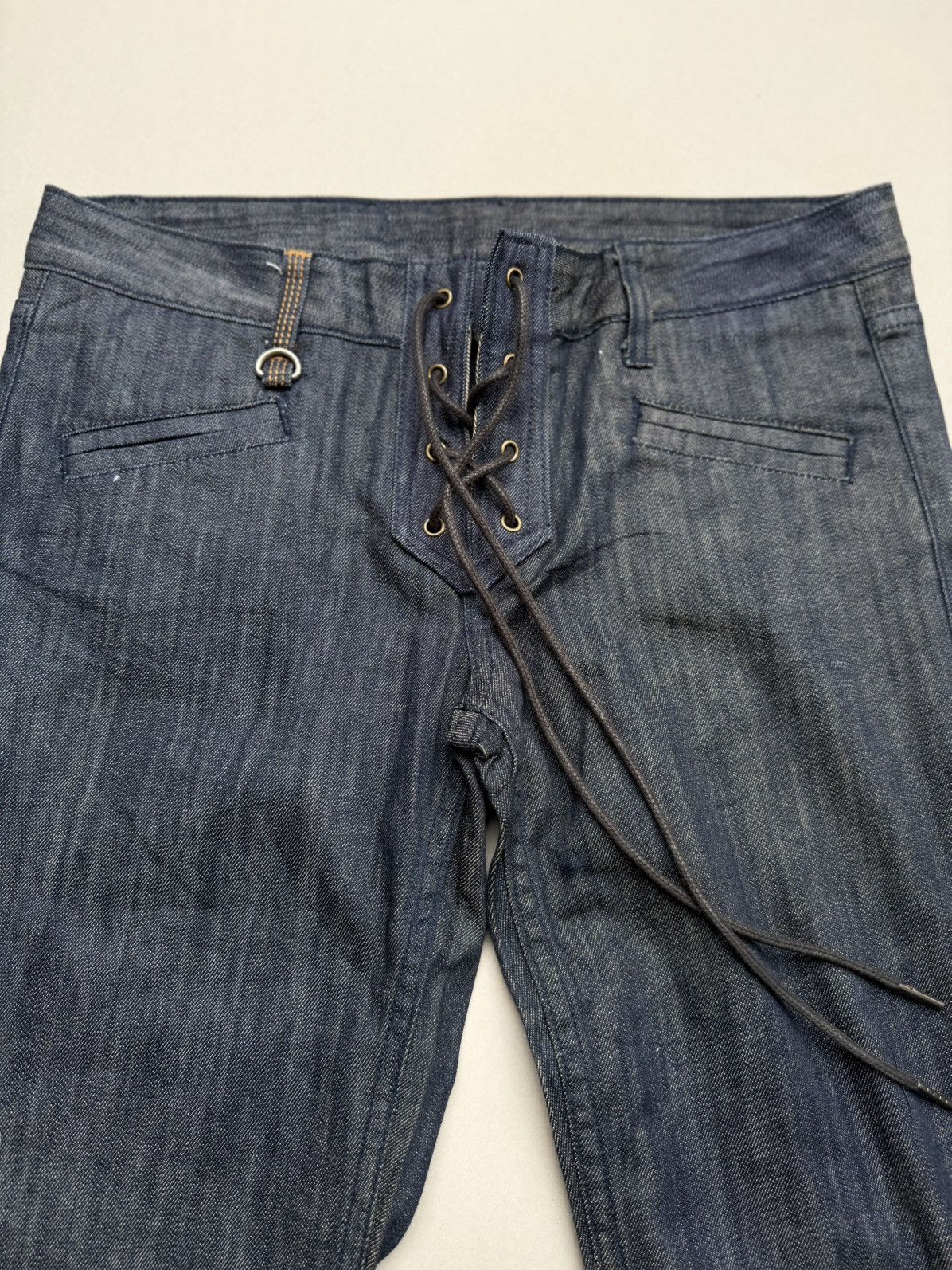 Japanese Brand Y3 lace up flare jeans Size US 28 / EU 44 - 2 Thumbnail