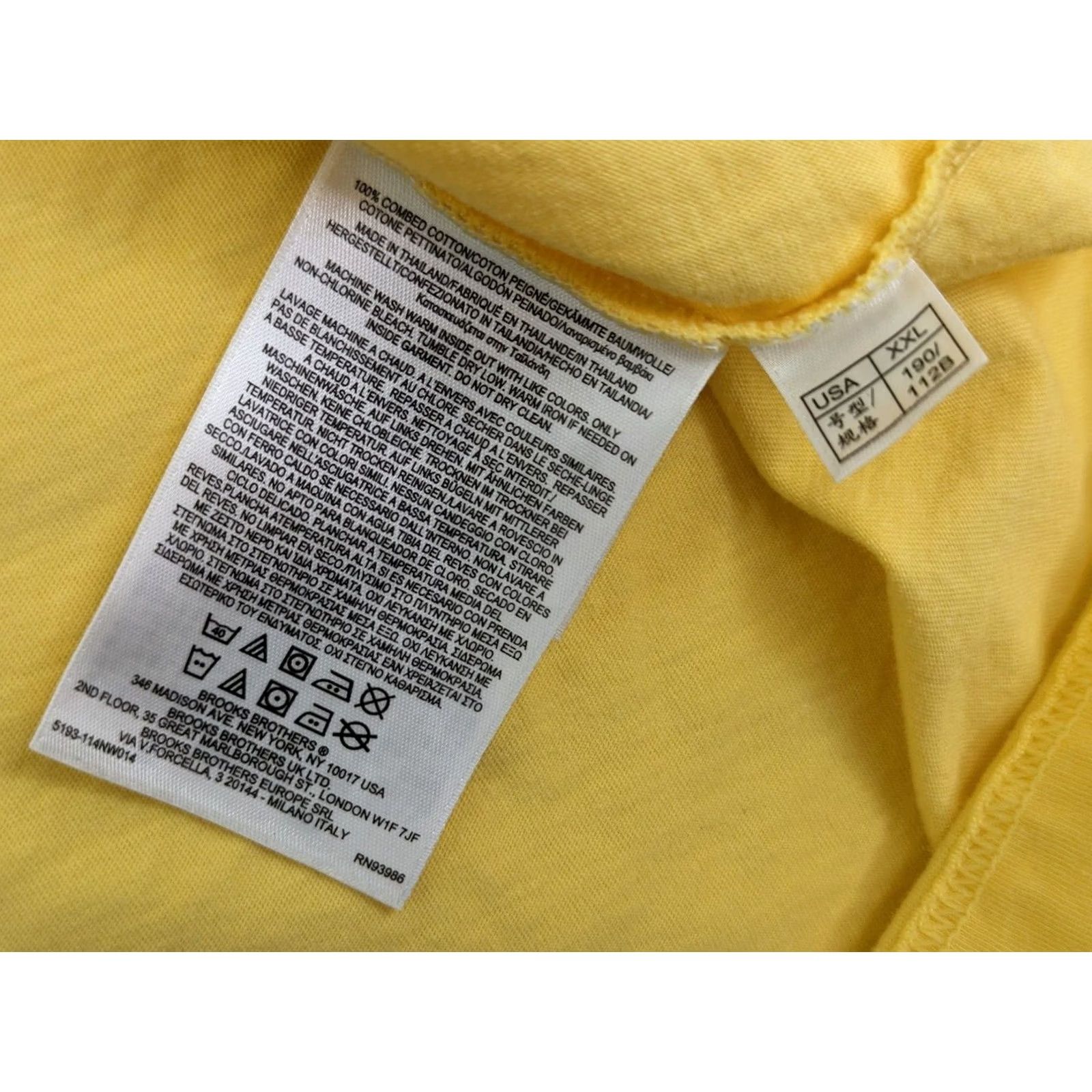 Brooks Brothers Brooks Brothers 1818 T-Shirt Men XL Yellow Floral Cotton Crew Neck Short Sleeve Logo Pattern Vintage: No Size US XL / EU 56 / 4 - 5 Thumbnail