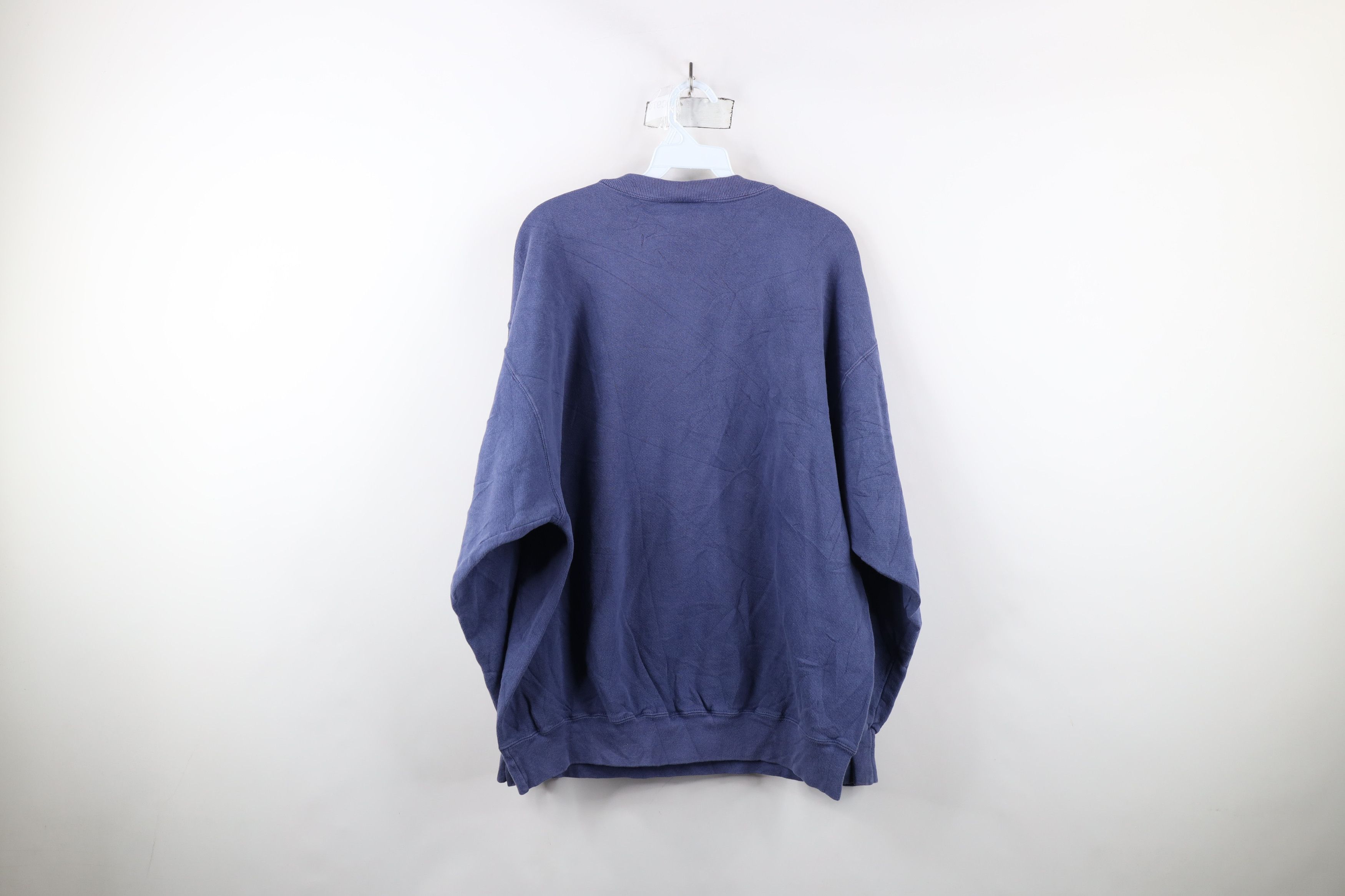 Russell Athletic × Vintage Vintage 90s Russell Athletic Faded Blank Sweatshirt Blue USA Size US L / EU 52-54 / 3 - 11 Thumbnail