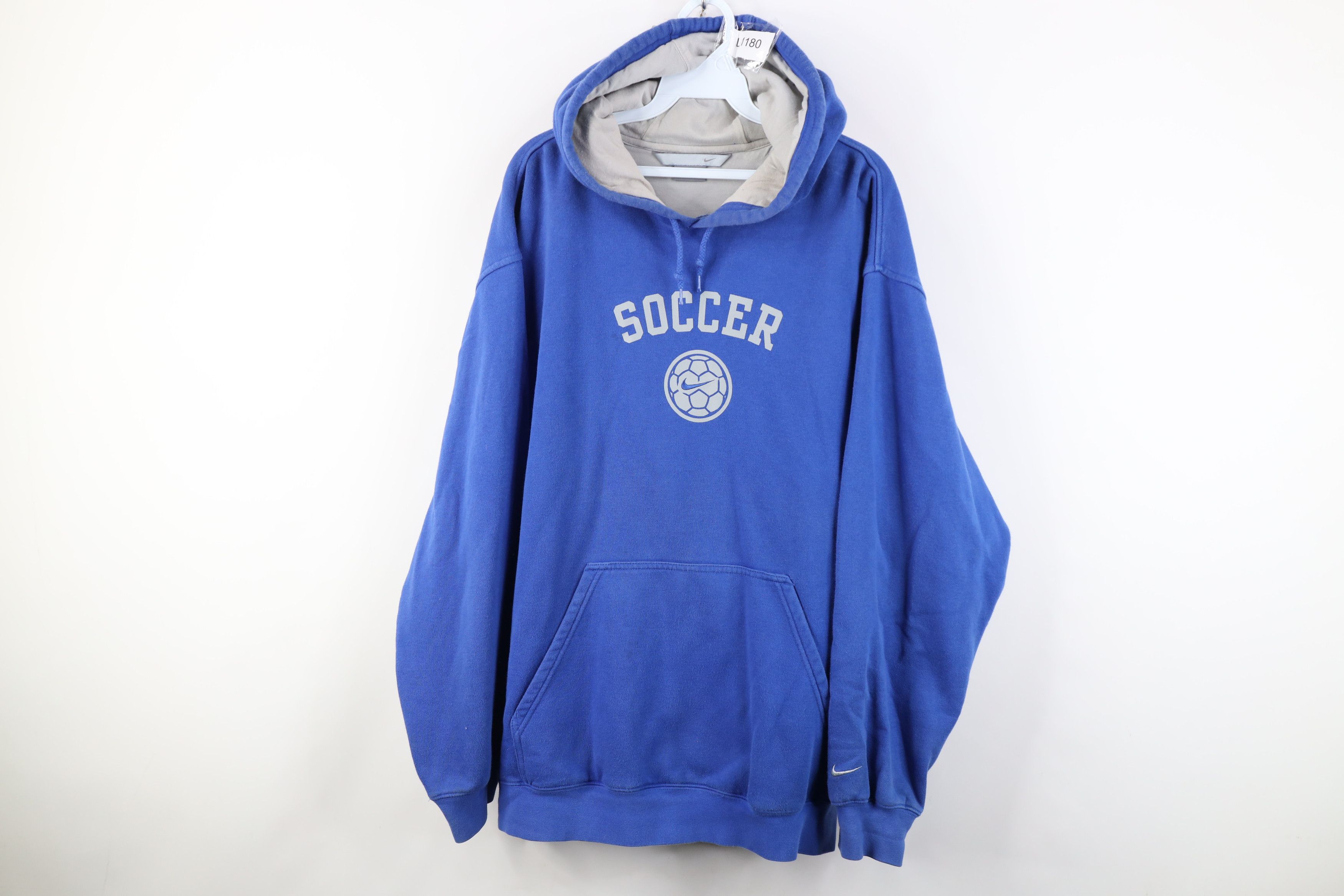 Nike Vintage Nike Soccer Scott Center Swoosh Hoodie Sweatshirt Size US L / EU 52-54 / 3 - 1 Thumbnail
