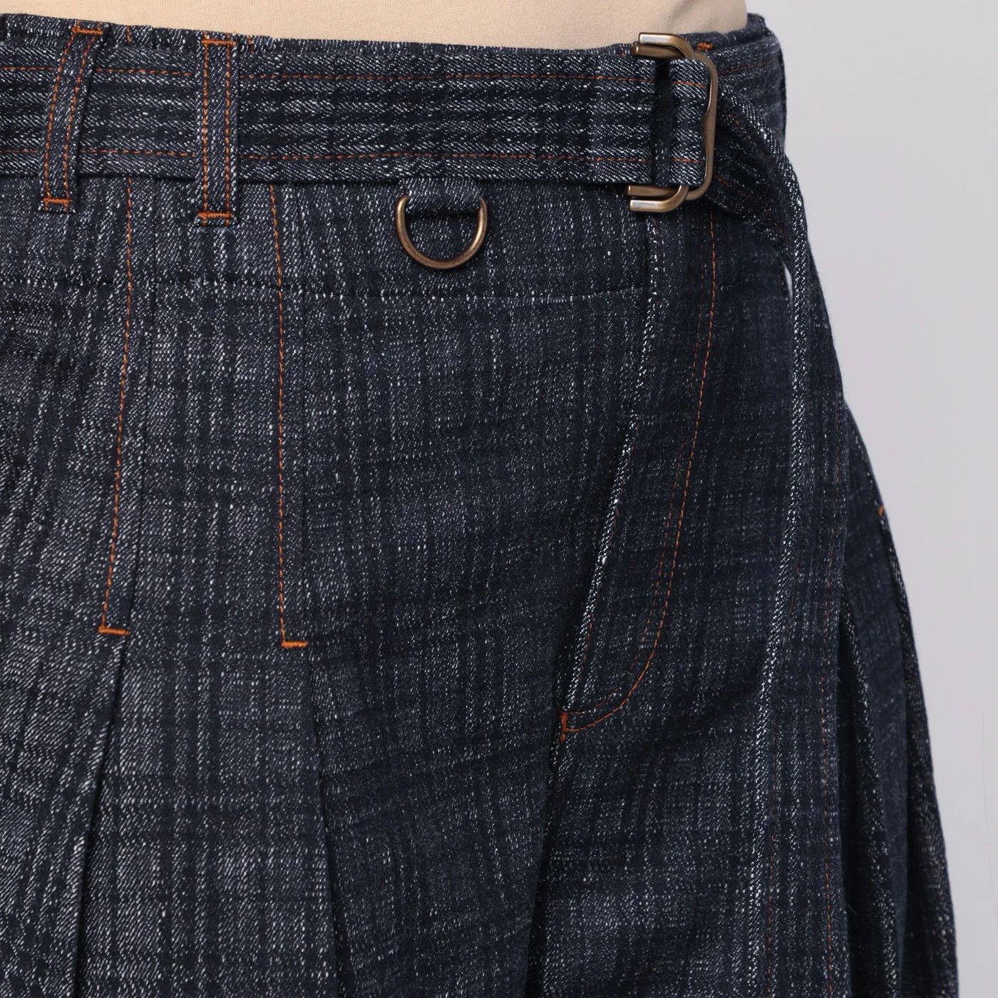 Burberry o1d2blof0426 Check Pattern Denim Jeans in Indigo Blue Size 25" / US 0 / IT 36 - 5 Thumbnail