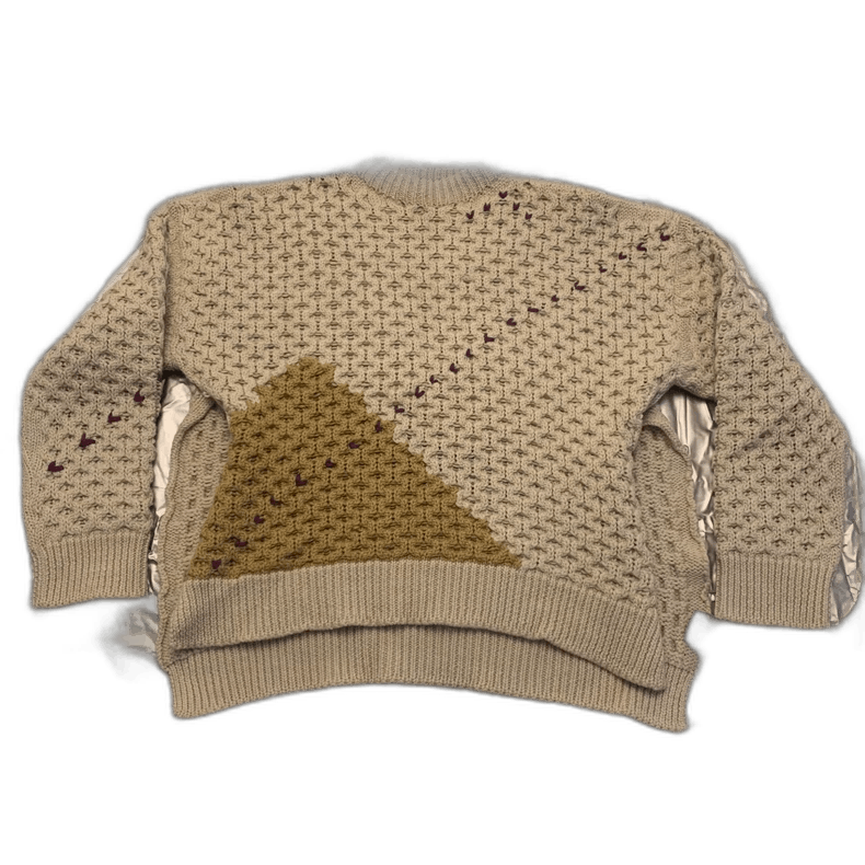 Raf Simons raf simons geometric knit sweater in beige Size US M / EU 48-50 / 2 - 1 Thumbnail