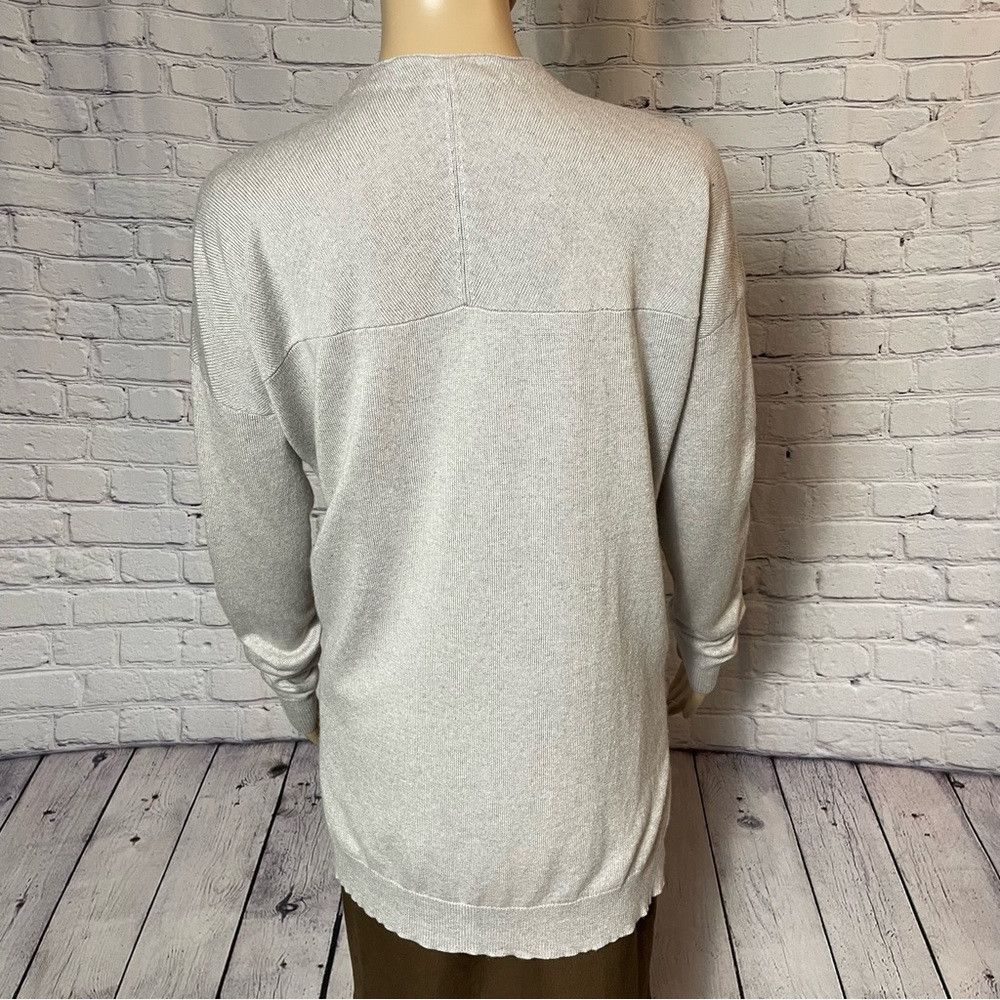 Halston H by Halston Silk Cashmere Knit Gray Button Closure Cardiga Size M / US 6-8 / IT 42-44 - 5 Thumbnail