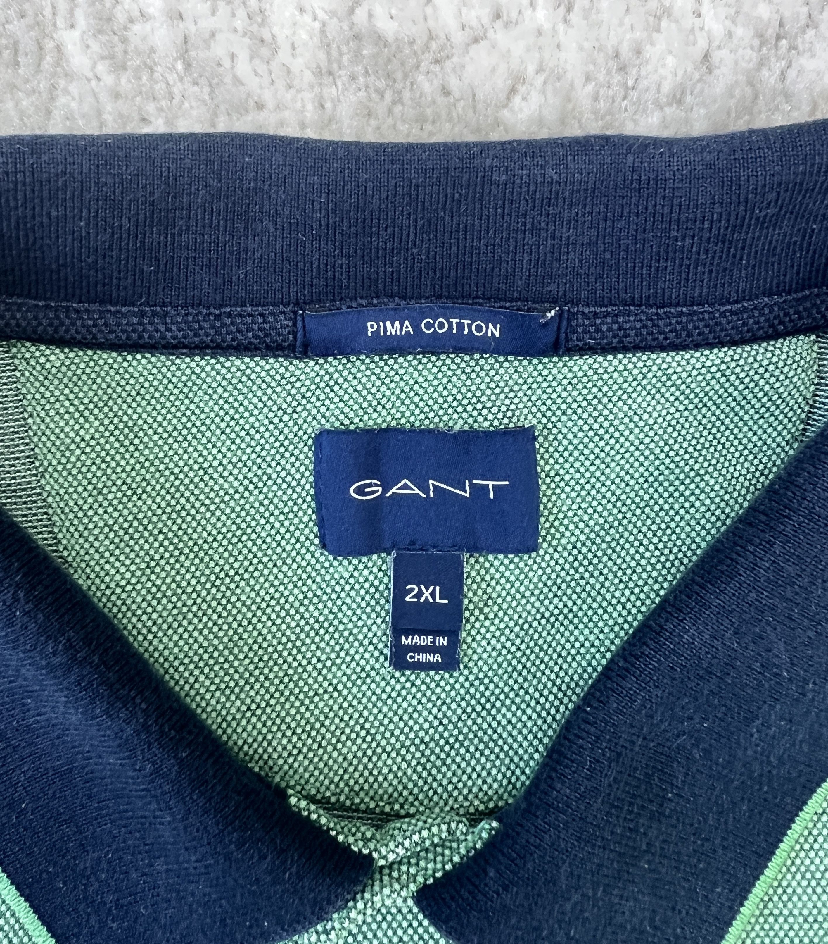 Gant GANT Pima Cotton Green Polo Shirt Size US L / EU 52-54 / 3 - 3 Thumbnail