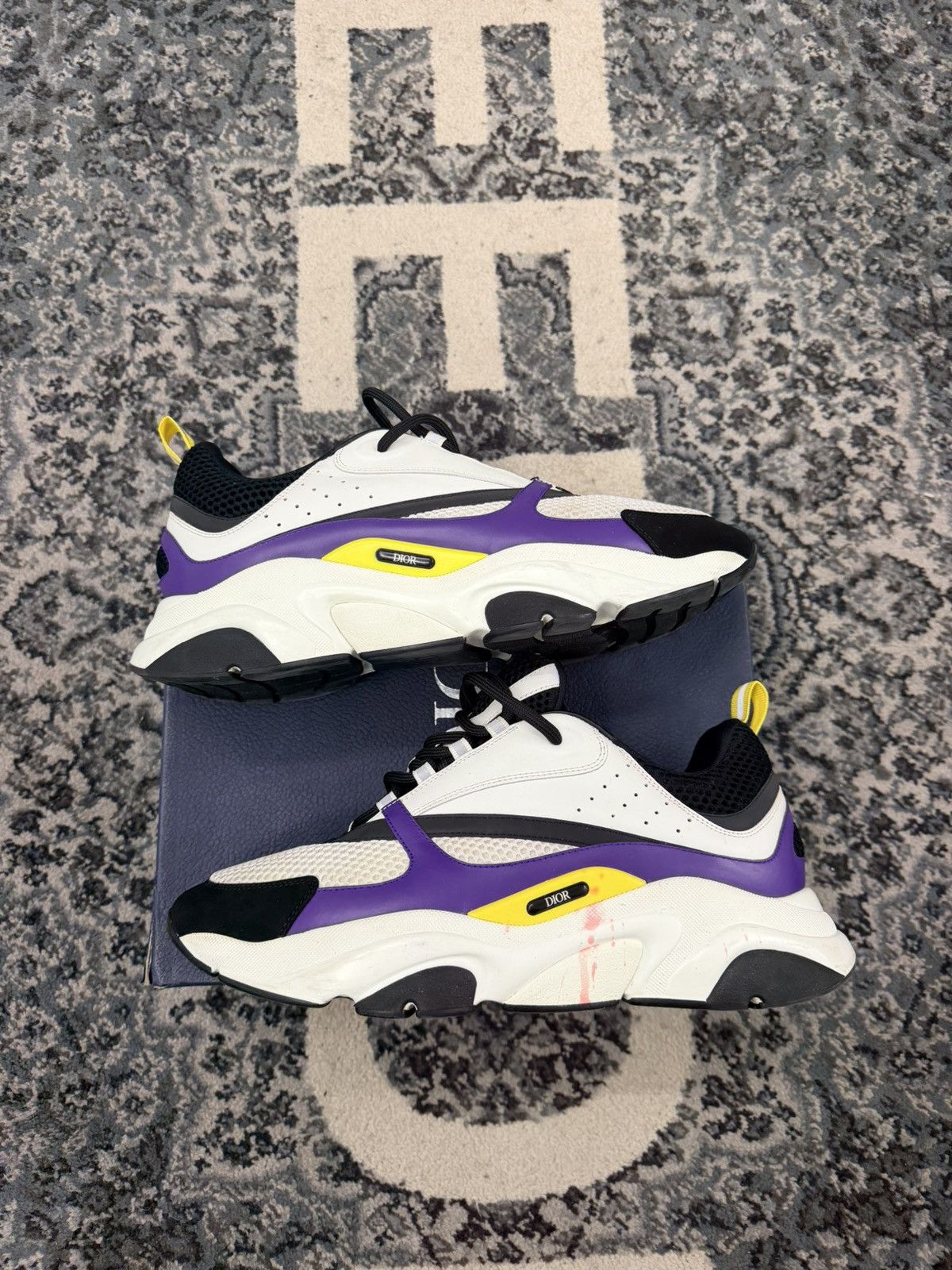 Dior Dior B22 Purple W Yellow Size 47/14 US Size US 14 / EU 47 - 1 Thumbnail