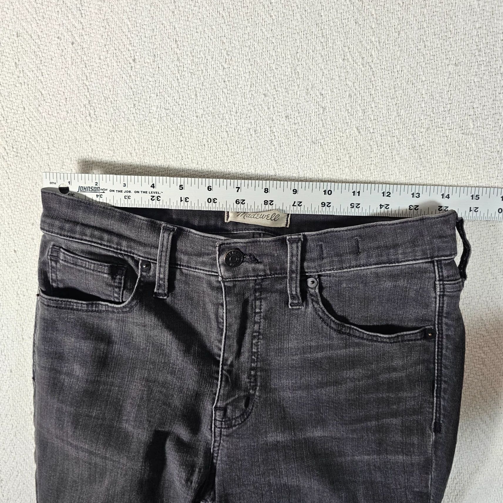 Madewell Madewell Women's Distressed Mid Rise Skinny Jeans Size 27 Black Classic Size 27" / US 4 / IT 40 - 6 Thumbnail
