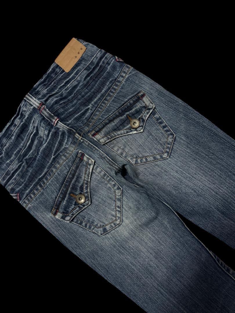 Japanese Brand DOUBLE WAIST Vintage Japanese Mudwash Distressed Slim Jean Size US 29 - 17 Thumbnail