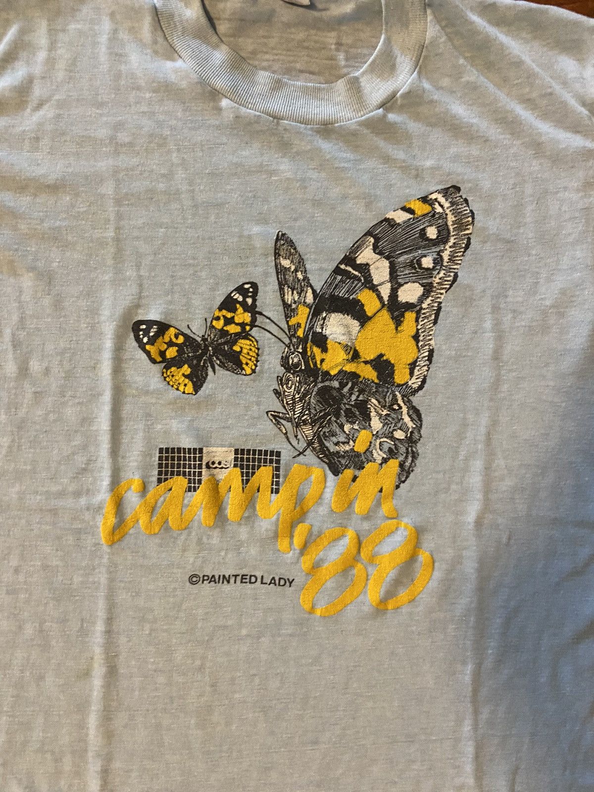 Vintage 80s Vintage Single Stitch Butterfly Graphic Tee Size US S / EU 44-46 / 1 - 2 Thumbnail