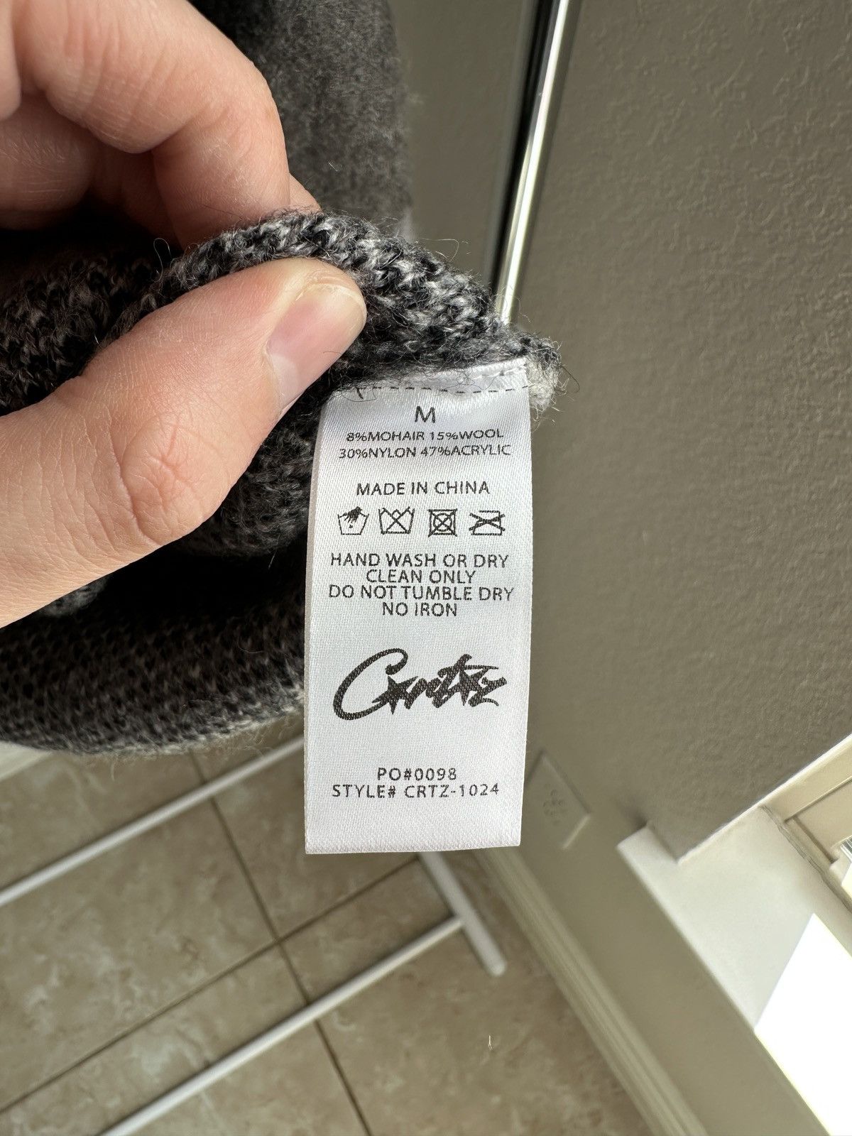 Corteiz Mohair Camo Knit Sweater Grey Size US M / EU 48-50 / 2 - 5 Thumbnail
