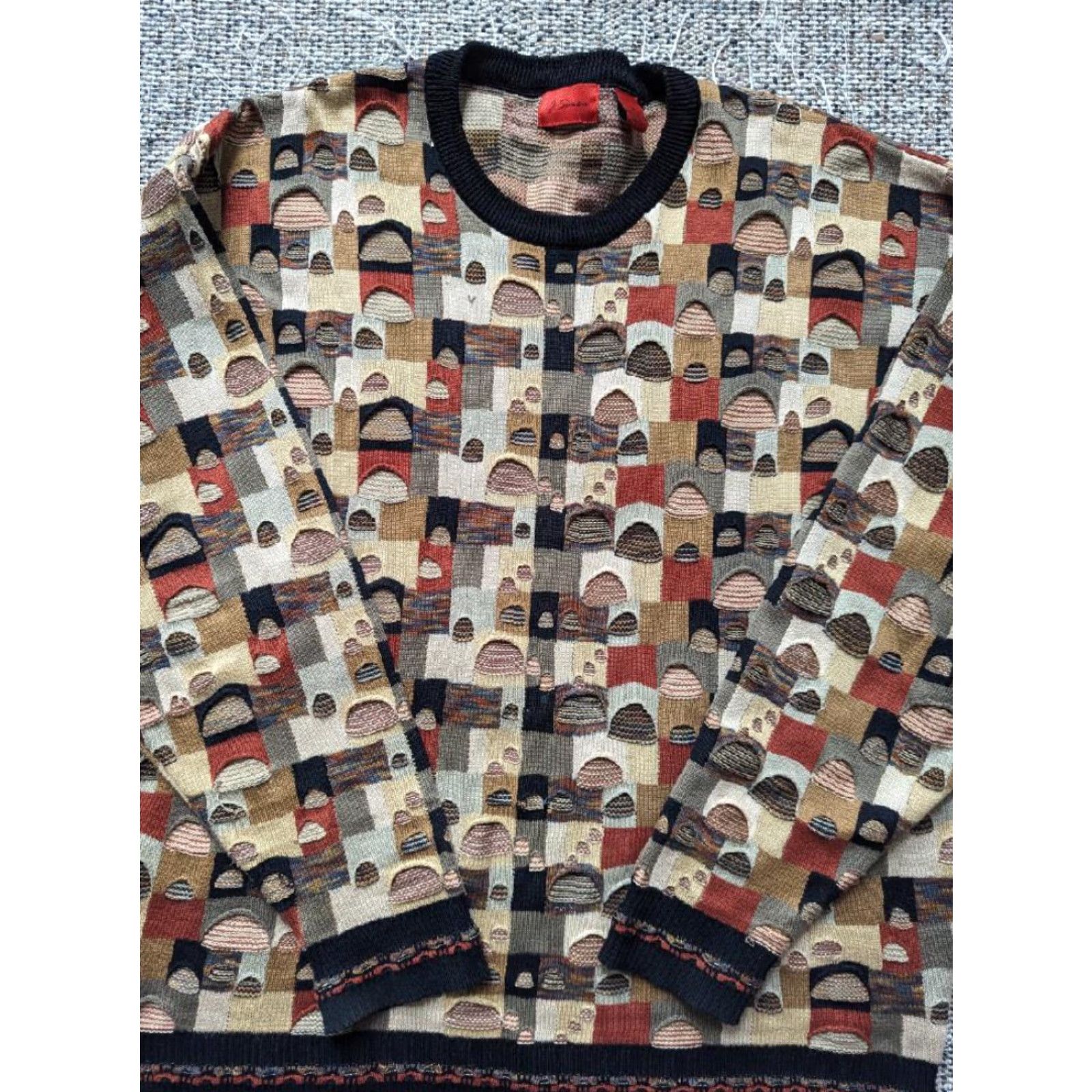Coogi VINTAGE textured HIP-HOP beehive sweater Nike? Size US L / EU 52-54 / 3 - 6 Thumbnail