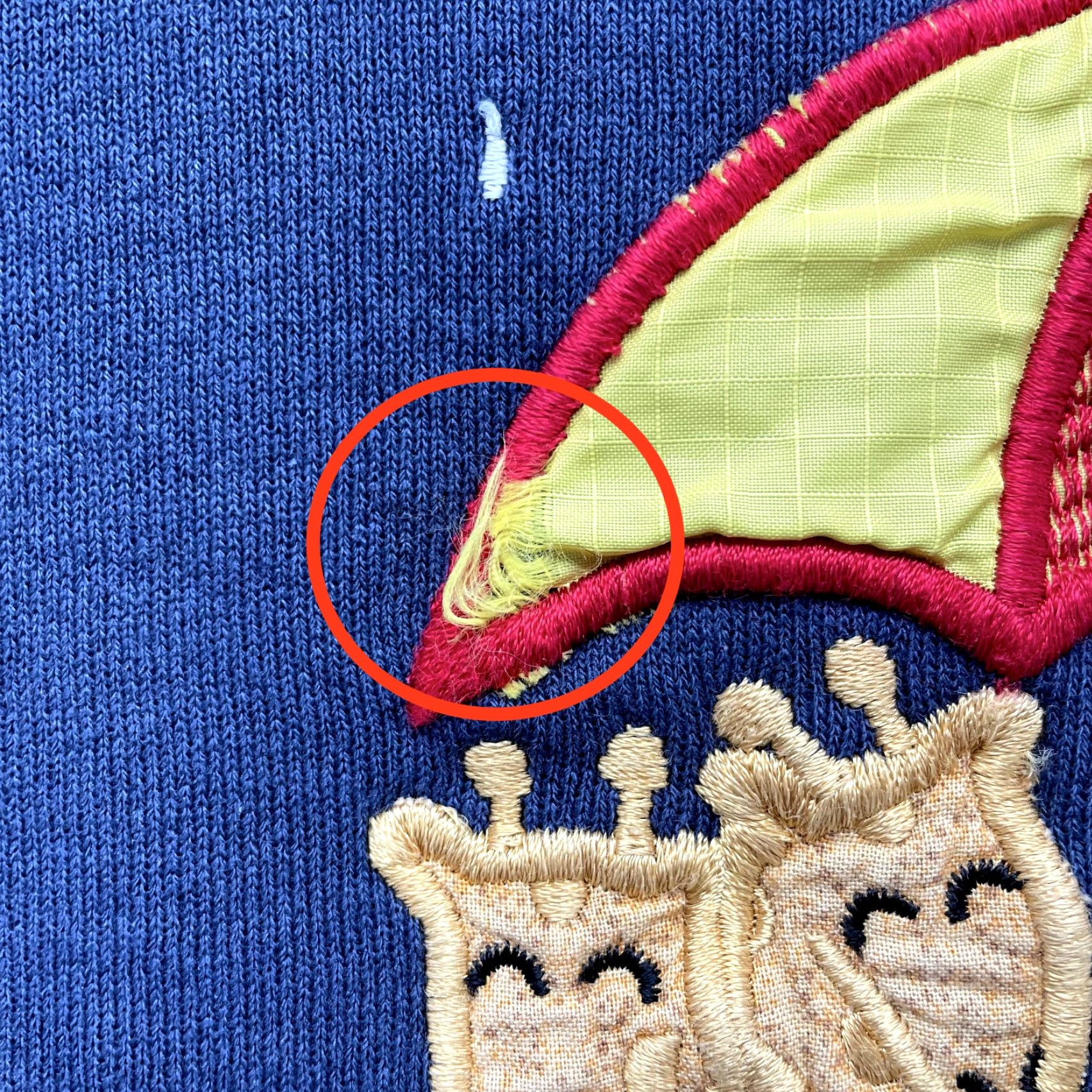 Noah VINTAGE Sweatshirt Large Noah Arc Christian Bible Embroidered Animal Grandma Blue 1990s Cotton Stitchery Studio Mens Girls Size L / US 10 / IT 46 - 4 Thumbnail