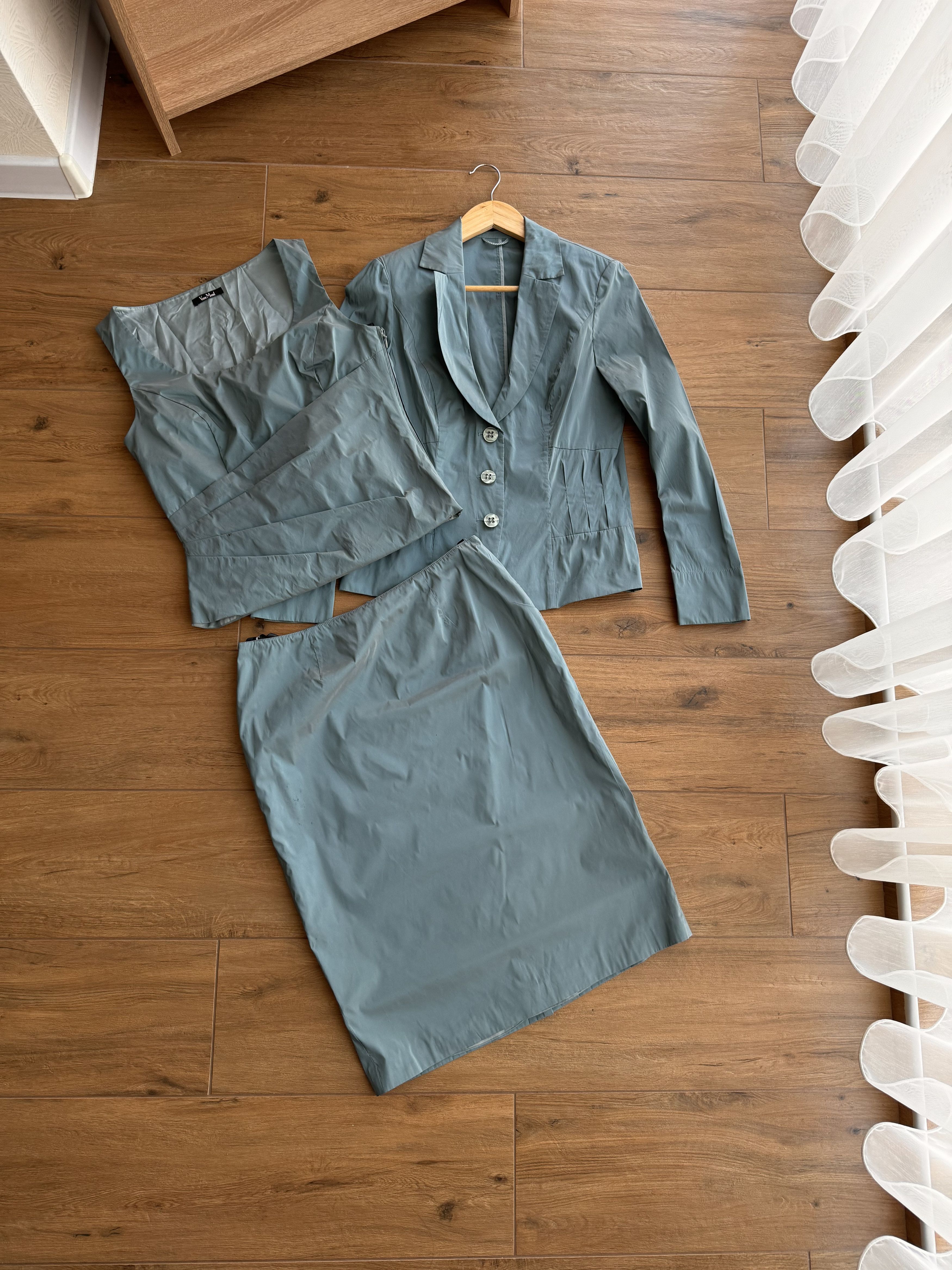 Japanese Brand Vintage Vera Mont Luxury Ocean Blue 3 Item Set Suit Size S / US 4 / IT 40 - 2 Thumbnail