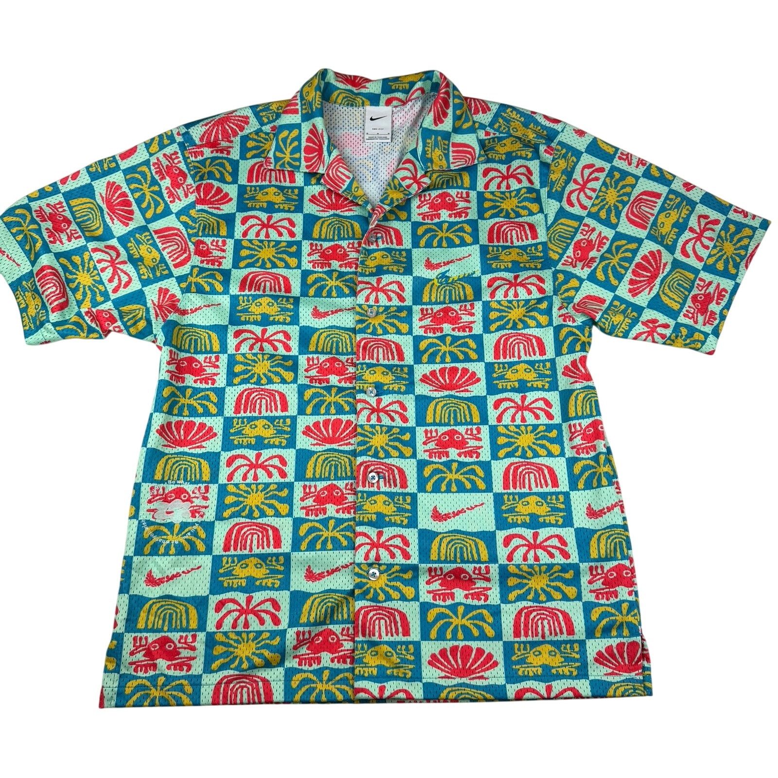 Nike Nike Dri-FIT Hawaiian Resort Camp Button Up Shirt Size M Size US M / EU 48-50 / 2 - 1 Thumbnail