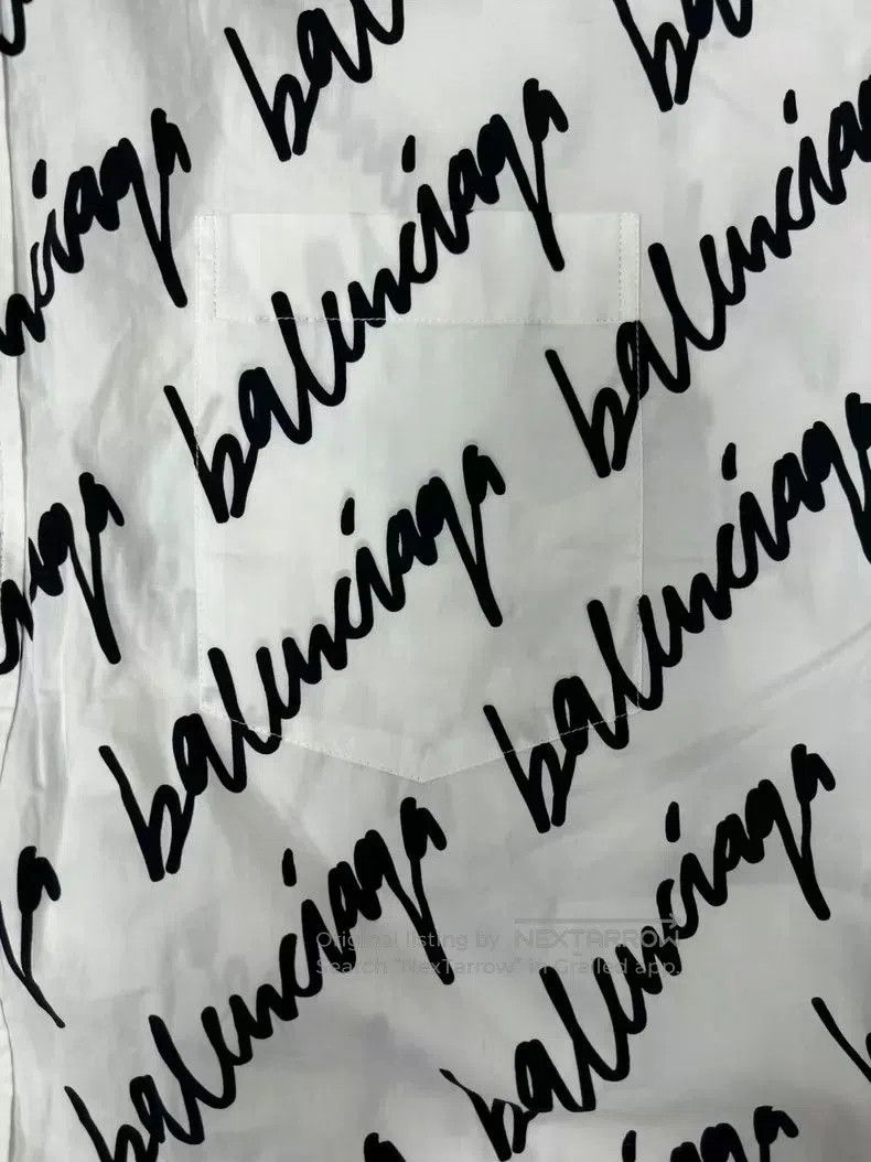 Balenciaga Balenciaga SS22 Logo Print Short Sleeve Shirt. Size US L / EU 52-54 / 3 - 4 Thumbnail