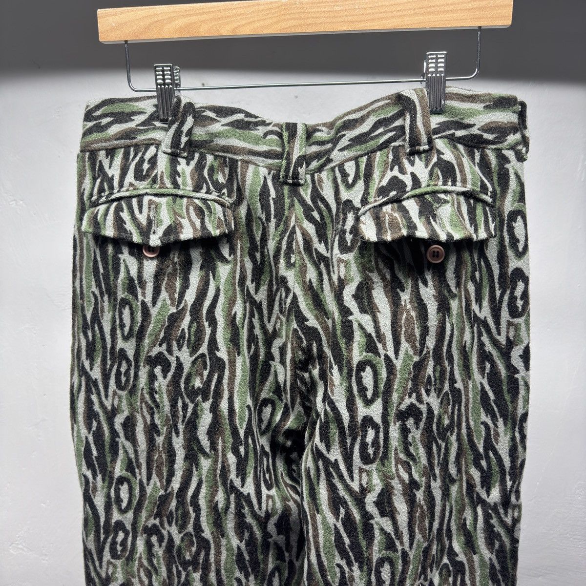 Vintage 80s Woolrich Shadow Bark Wool Camo Pants ERD Grunge ERL Size US 36 / EU 52 - 12 Thumbnail
