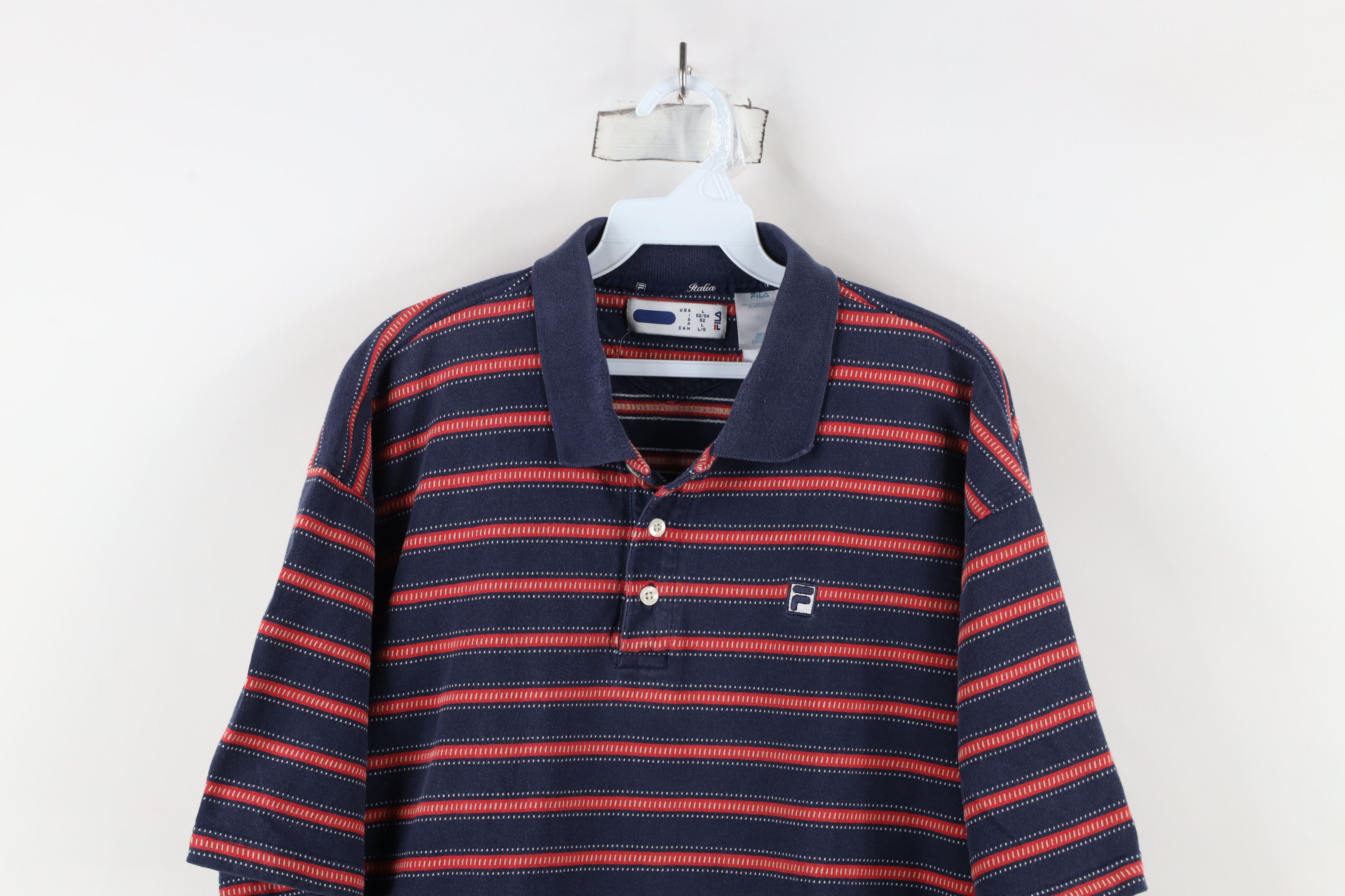 Fila × Vintage Vintage 90s Fila Striped Short Sleeve Tennis Golf Polo Shirt Size US L / EU 52-54 / 3 - 2 Thumbnail