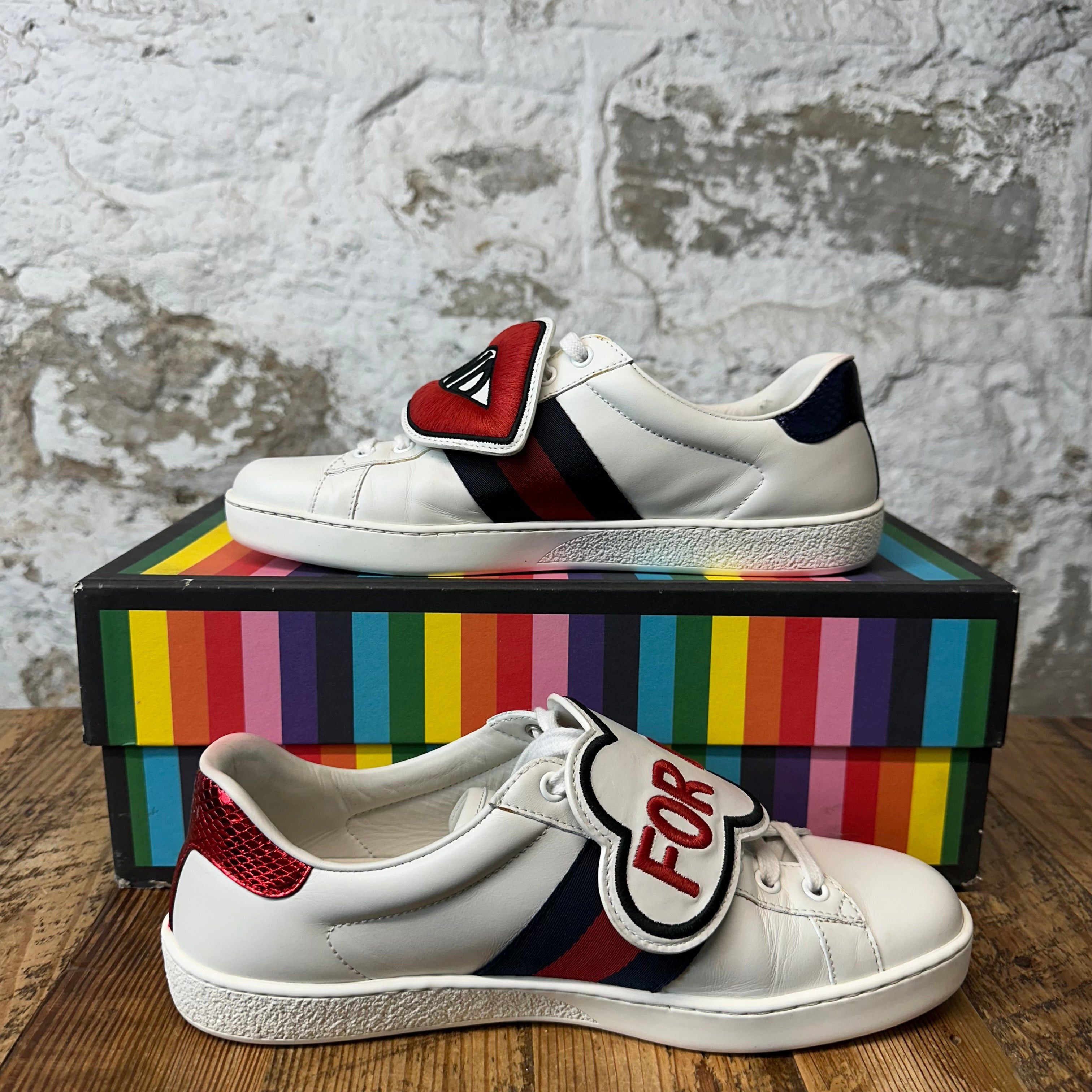 Gucci Gucci Blind For Love White Ace Sneaker Sz 7 Size US 7 / EU 40 - 2 Thumbnail
