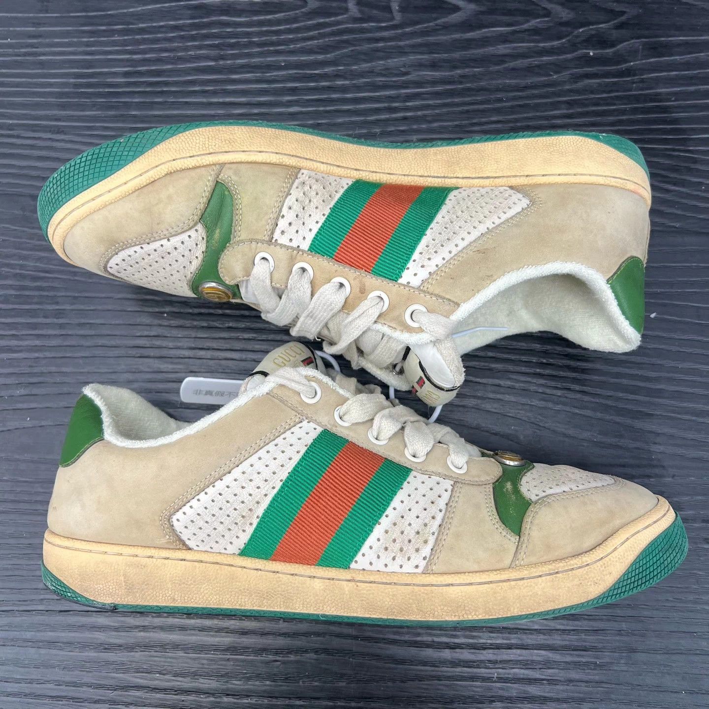 Gucci Gucci Dirty Sneakers Grey Green Sz 40 w/ Box Size US 7 / EU 40 - 2 Thumbnail