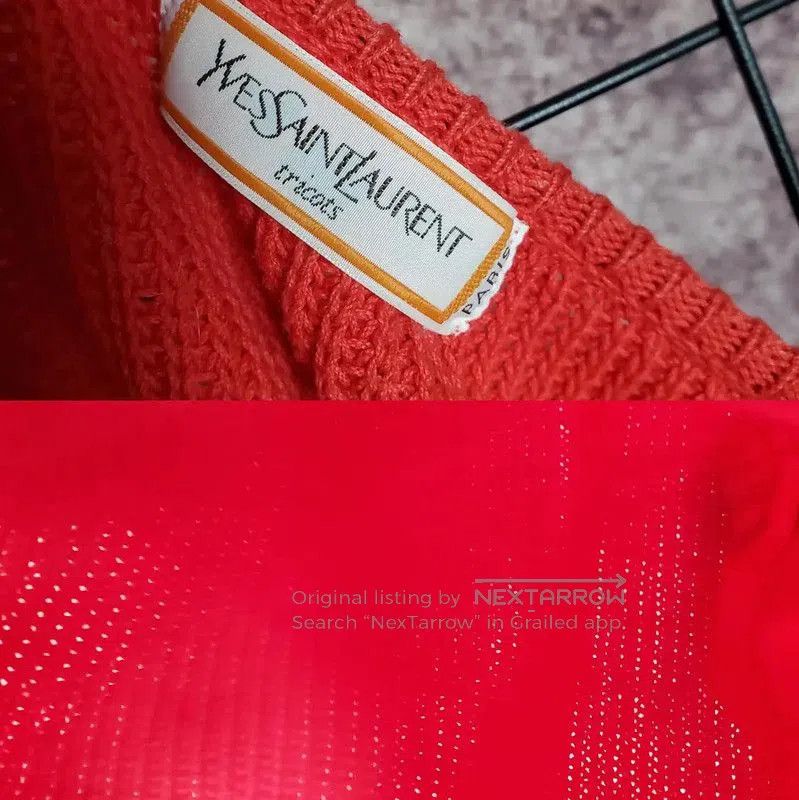 Yves Saint Laurent YSL Spring Autumn Red Cotton Knit Top . Size M / US 6-8 / IT 42-44 - 9 Thumbnail