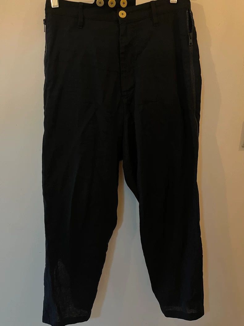 Yohji Yamamoto Yohji Yamamoto Yohji Yamamoto Summer Linen Pants with Zipp Size US 27 - 2 Thumbnail