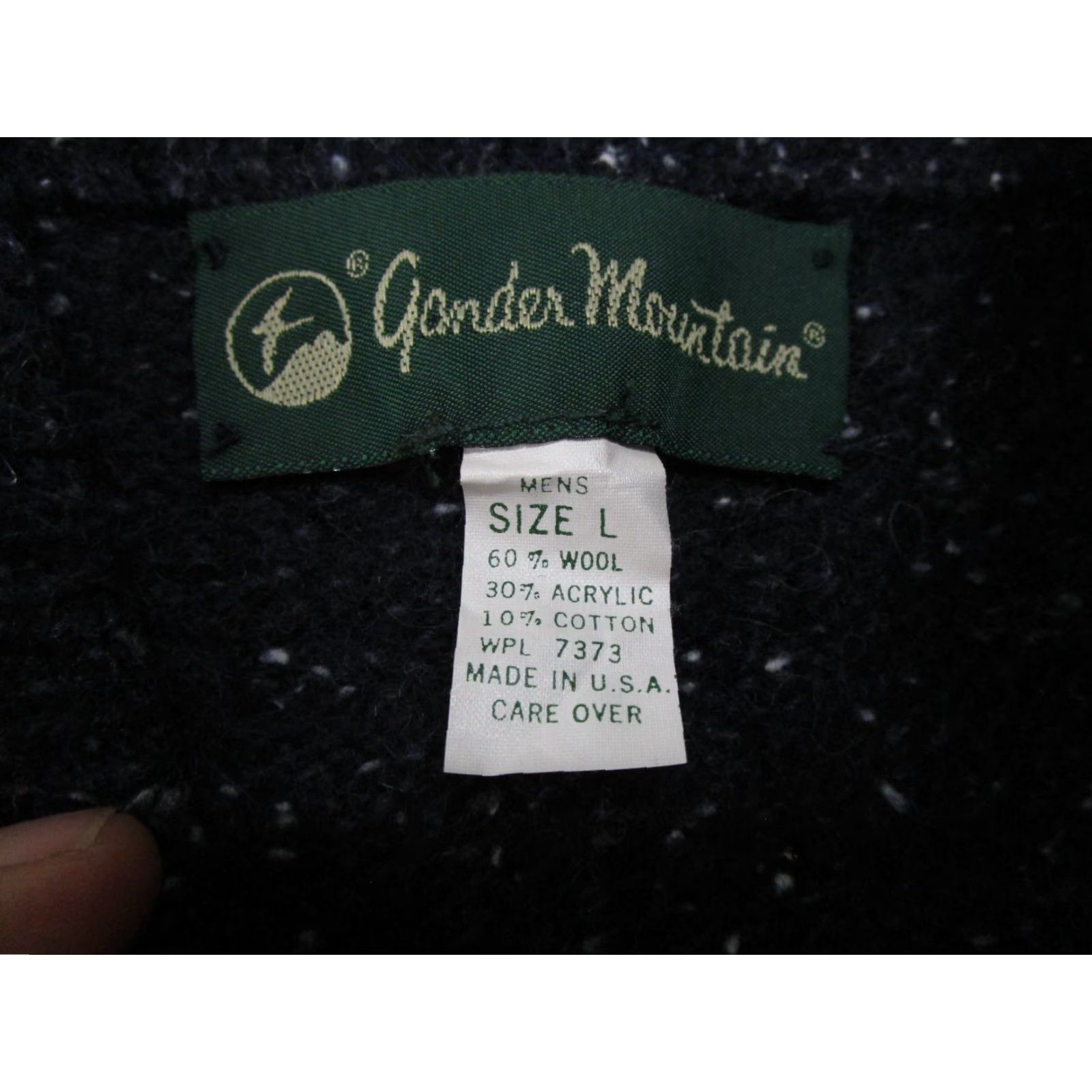 Vintage VTG Gander Mountain Men’s XL Wool Blend Henley Sweater 1/4 Zip Made In USA Blue 90s USA Mens Size US XL / EU 56 / 4 - 2 Thumbnail