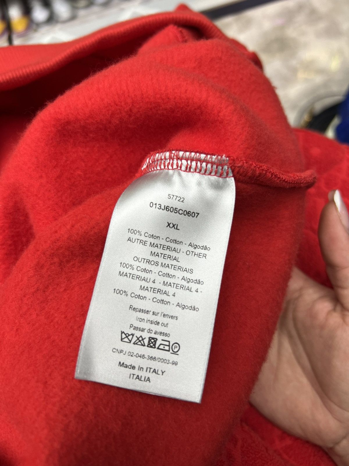 Dior Christian Dior Red Terry Oblique Hoodie Size US XXL / EU 58 / 5 - 9 Thumbnail