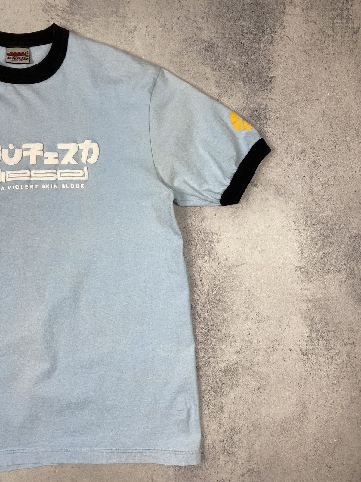 Diesel Vintage 90's Diesel Ultra Violent Skin Block T-Shirt Size XL Size US XL / EU 56 / 4 - 4 Thumbnail